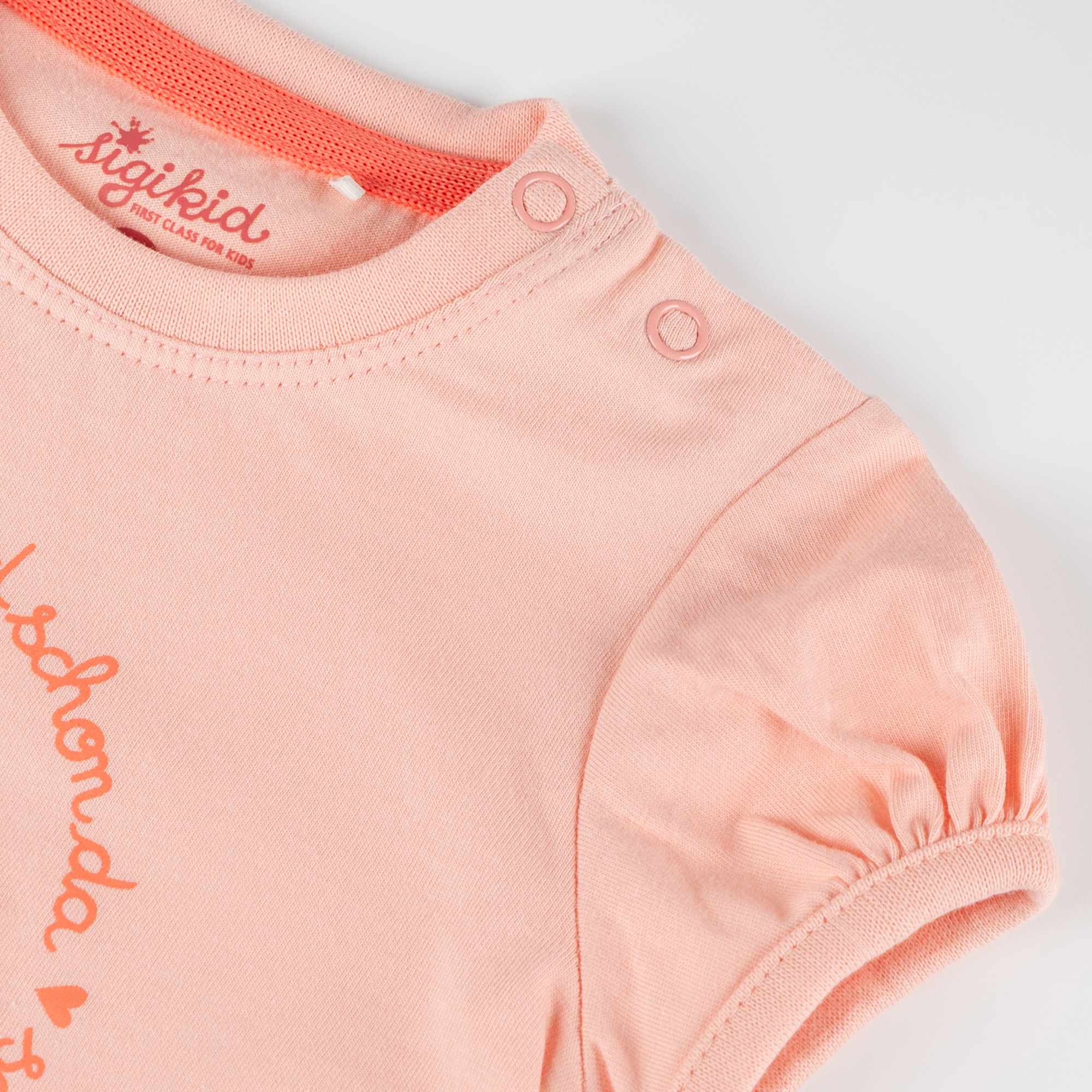 Baby T-Shirt mit Vögelchen Stickerei, rosa