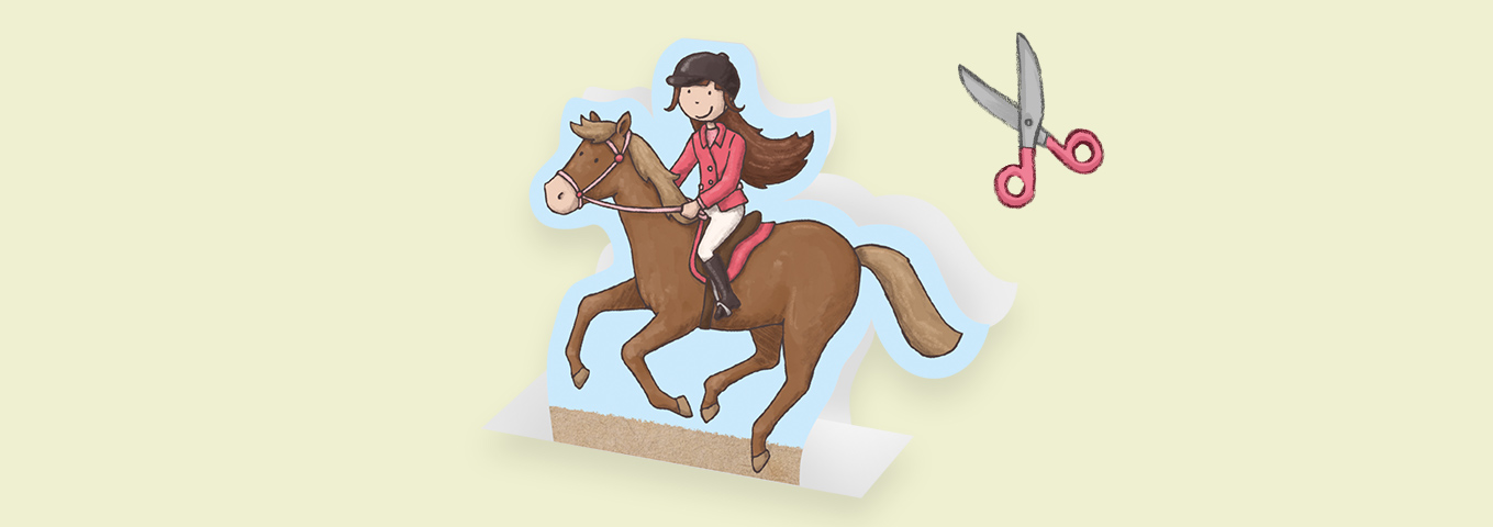 Bastelbogen: Gina Galopp