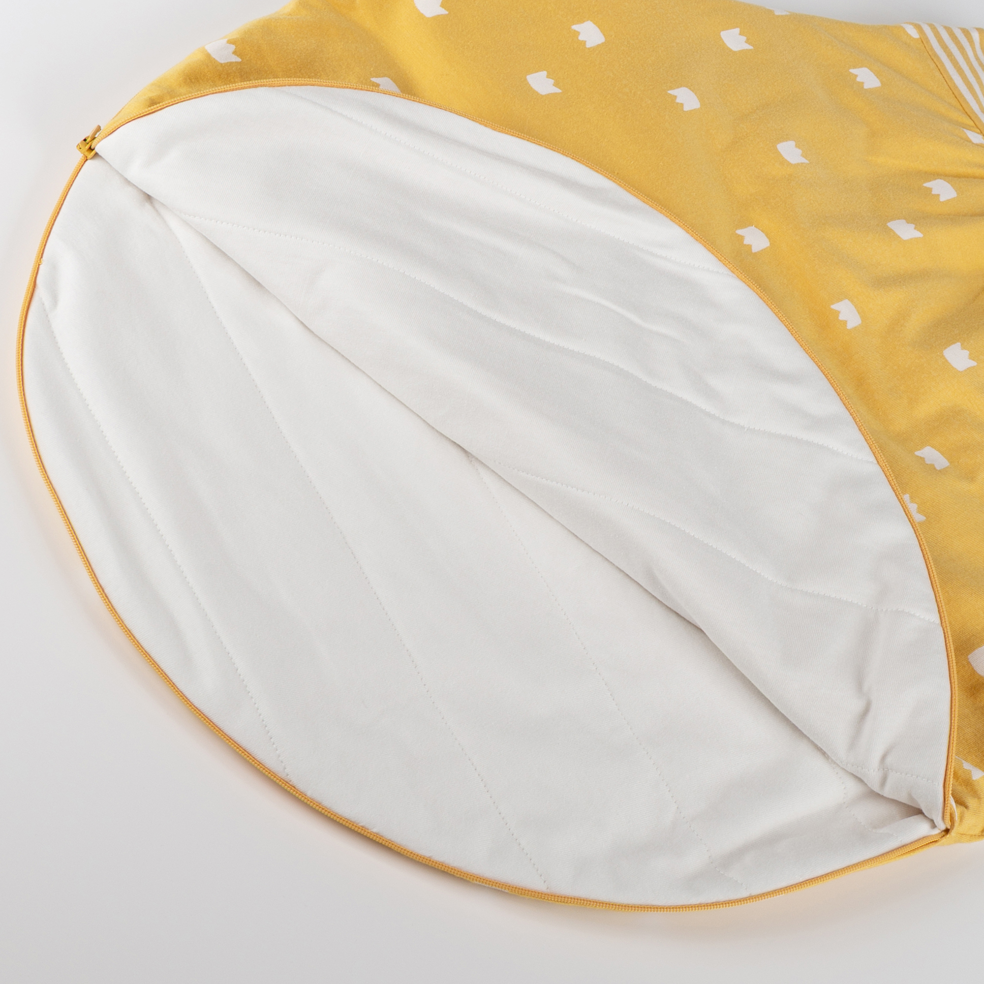 Newborn baby padded sleeping bag mouse, yellow