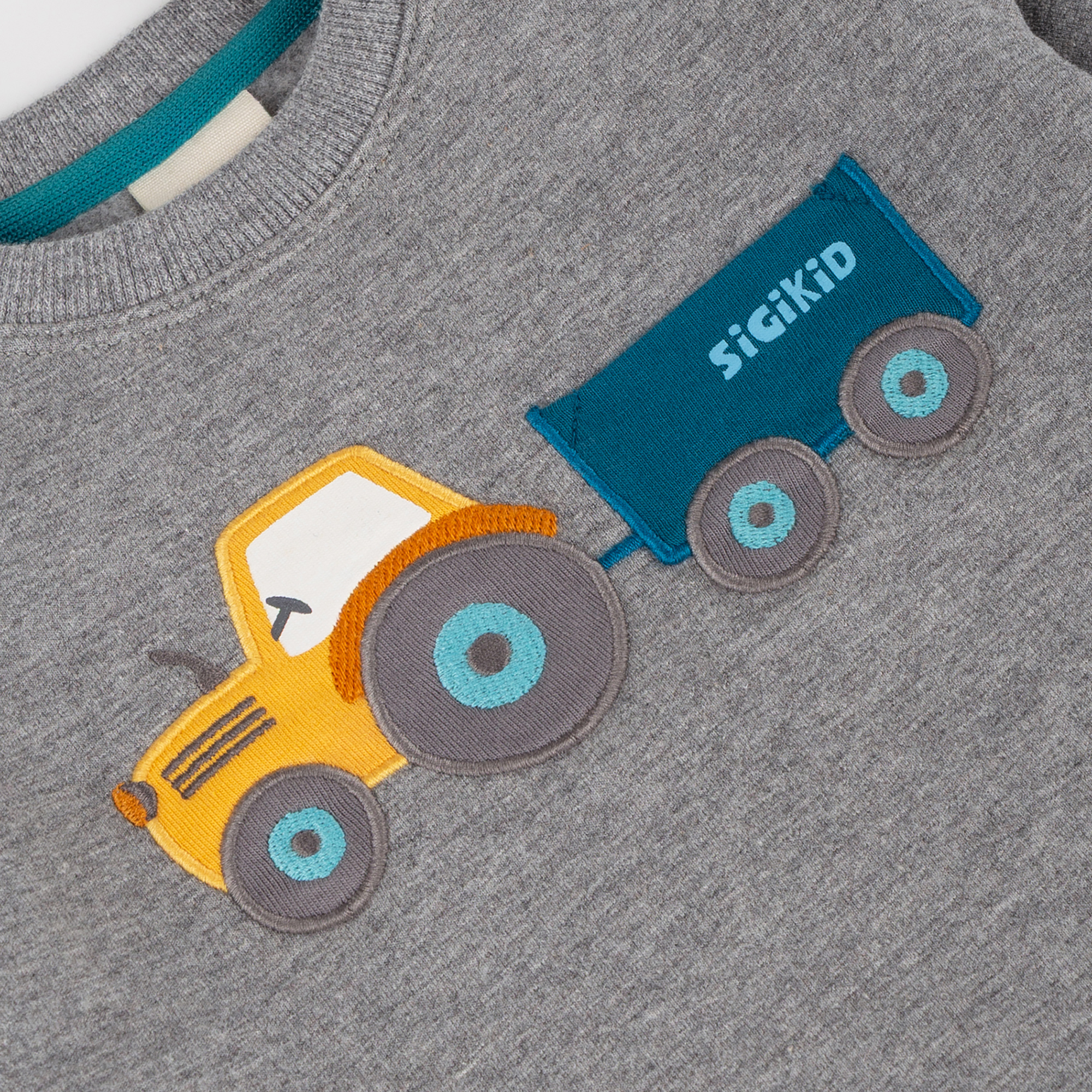 Baby Sweatshirt Fahrzeuge, grau