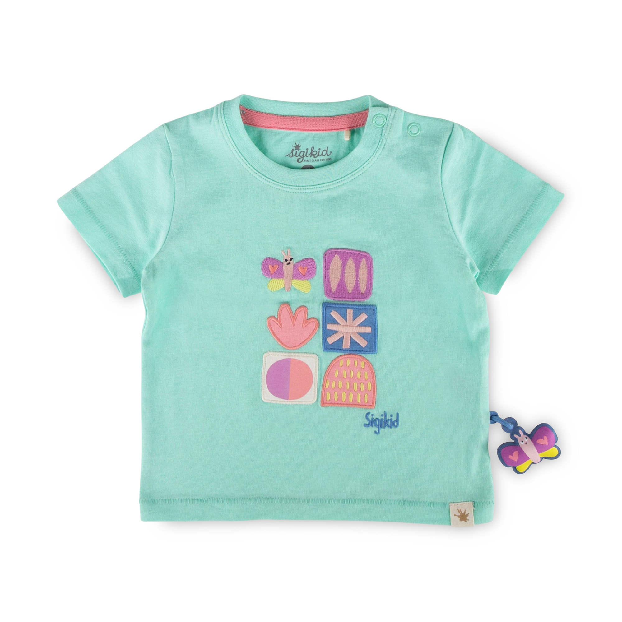 Baby T-Shirt Schmetterling, türkis, Summer Vibes
