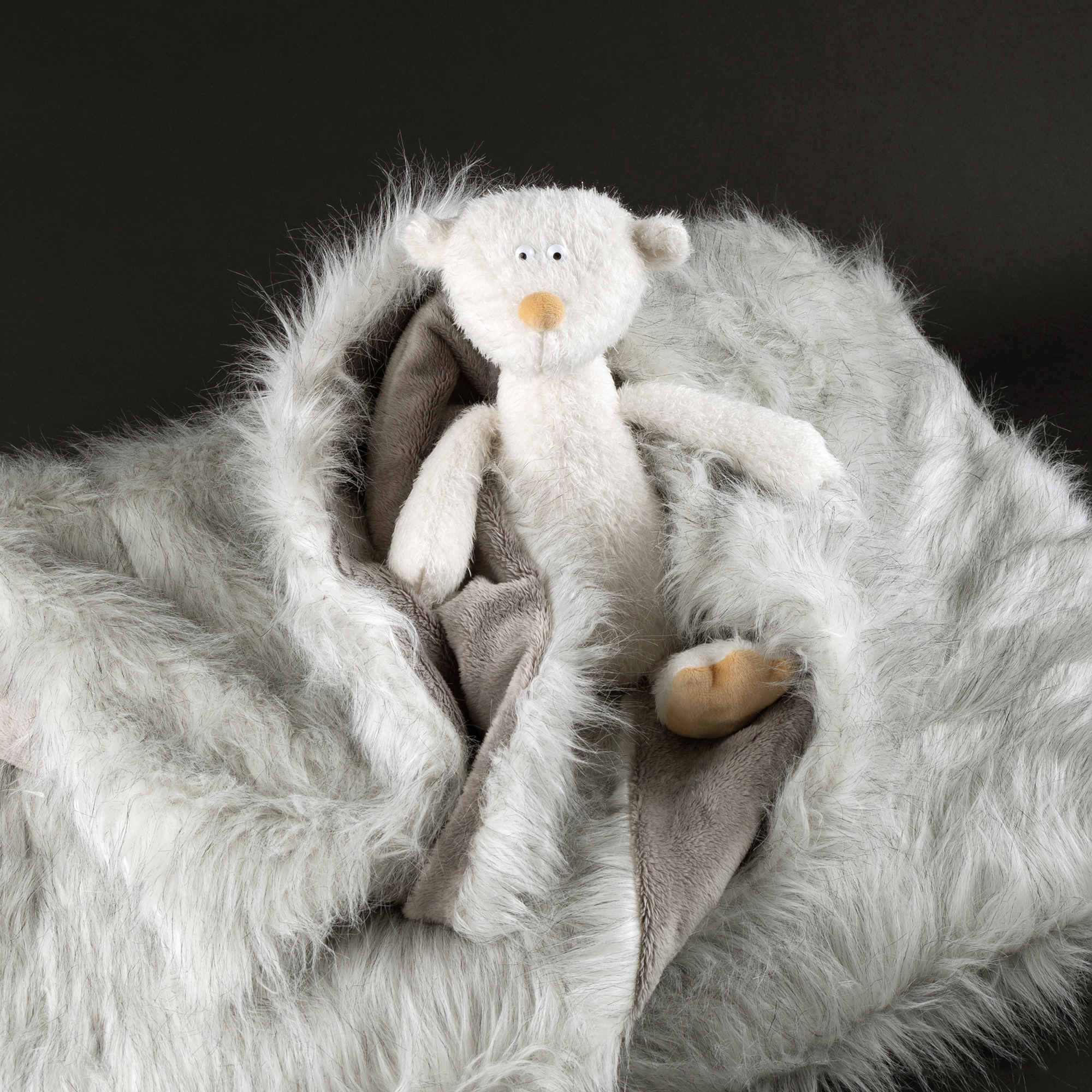 Kuscheldecke Plüsch silbergrau, Beasts Kuscheldecke Plüsch silbergrau, Beasts