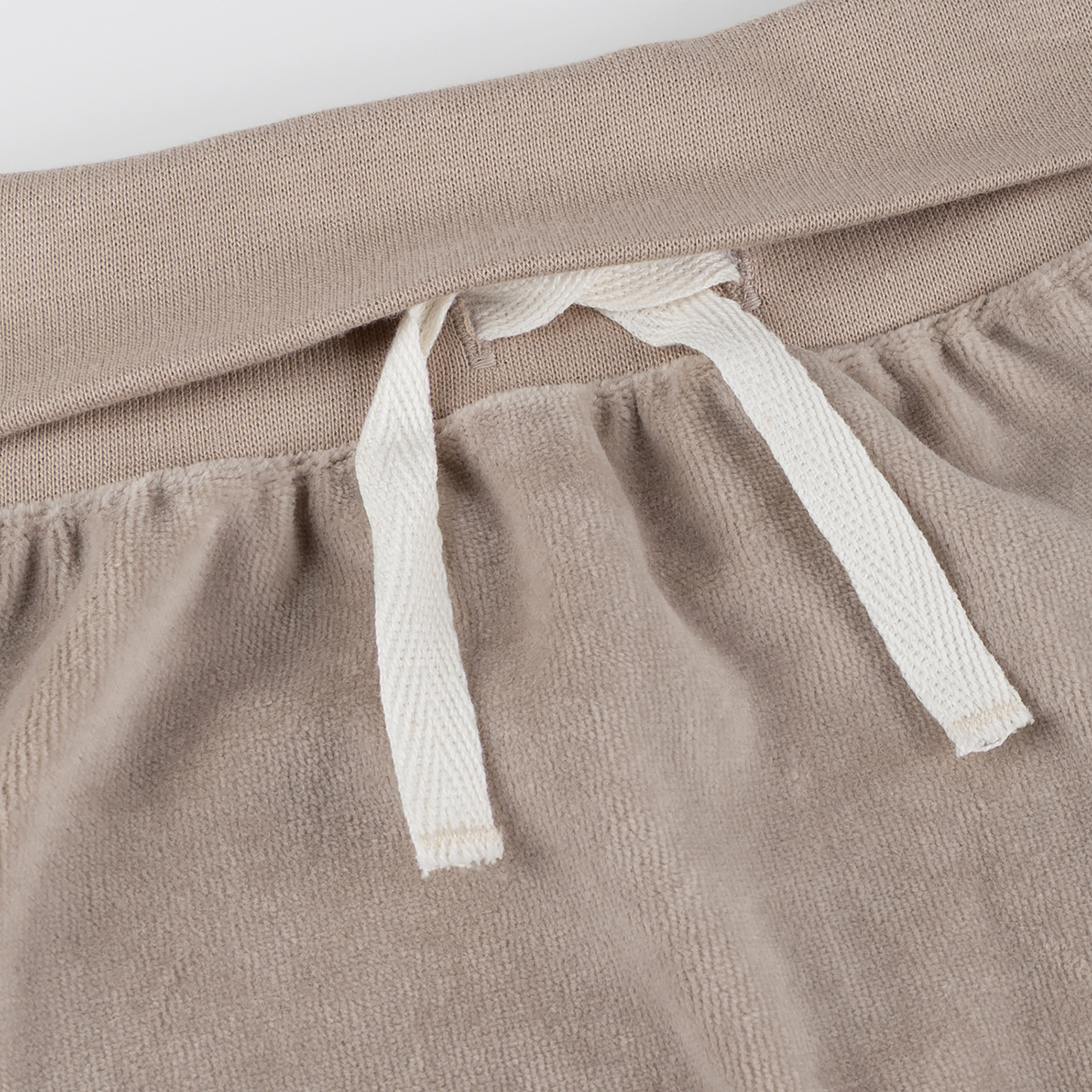 Newborn baby velour pants, silver grey