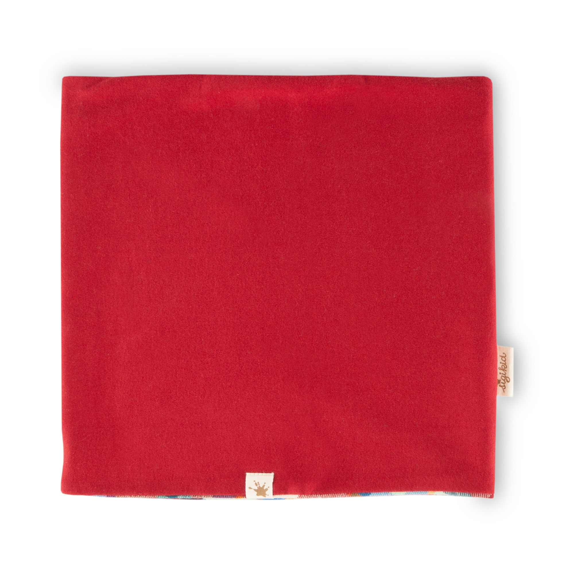 Kinder Wende Loopschal Dino, dunkelrot oder kariert Kinder Wende Loopschal Dino, dunkelrot oder kariert