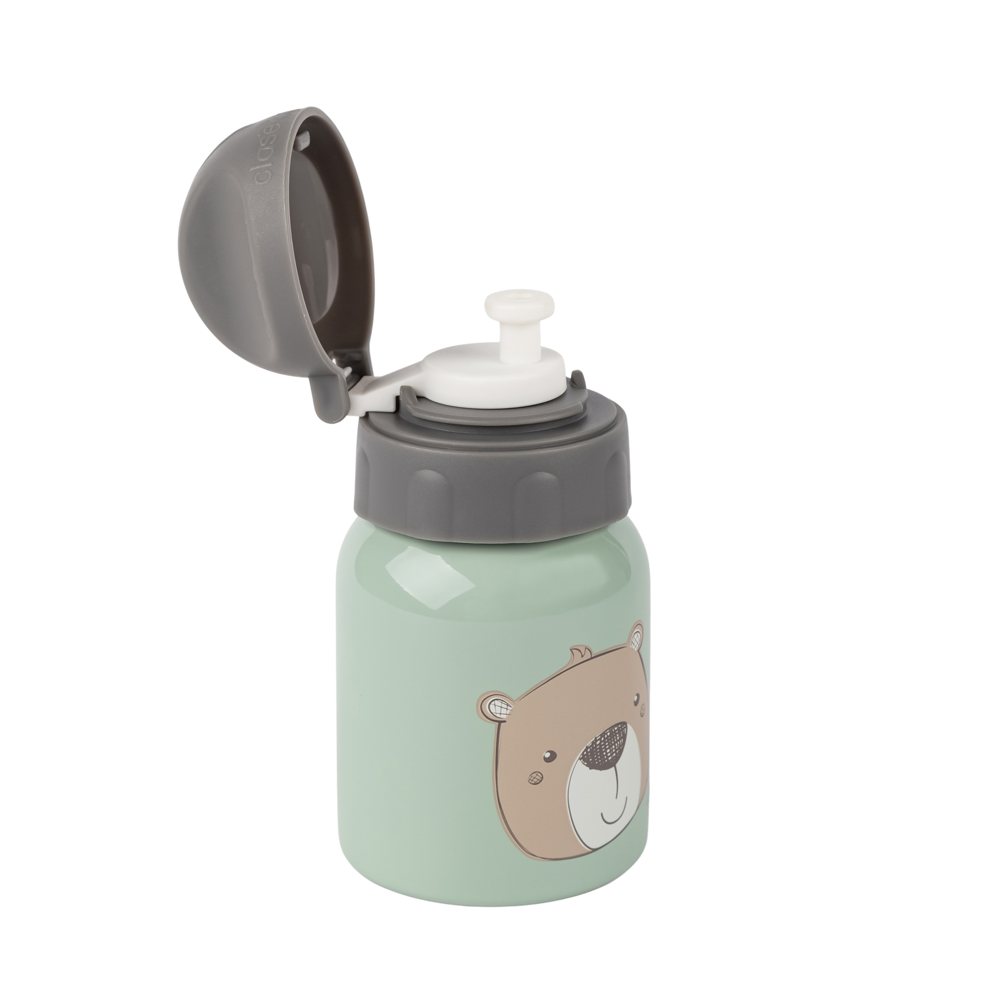 Kids' drink bottle bear 250 ml, stainless steel