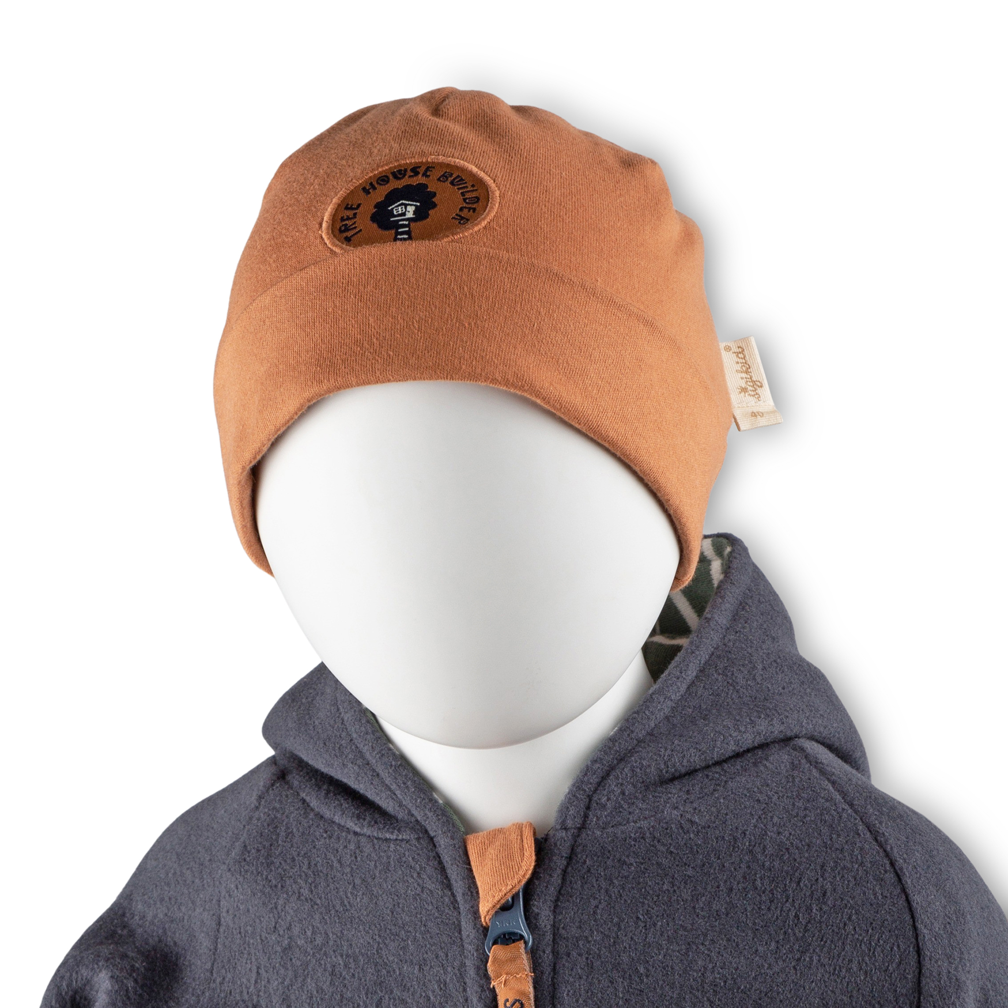 Baby Mütze mit Aufschlag, braun