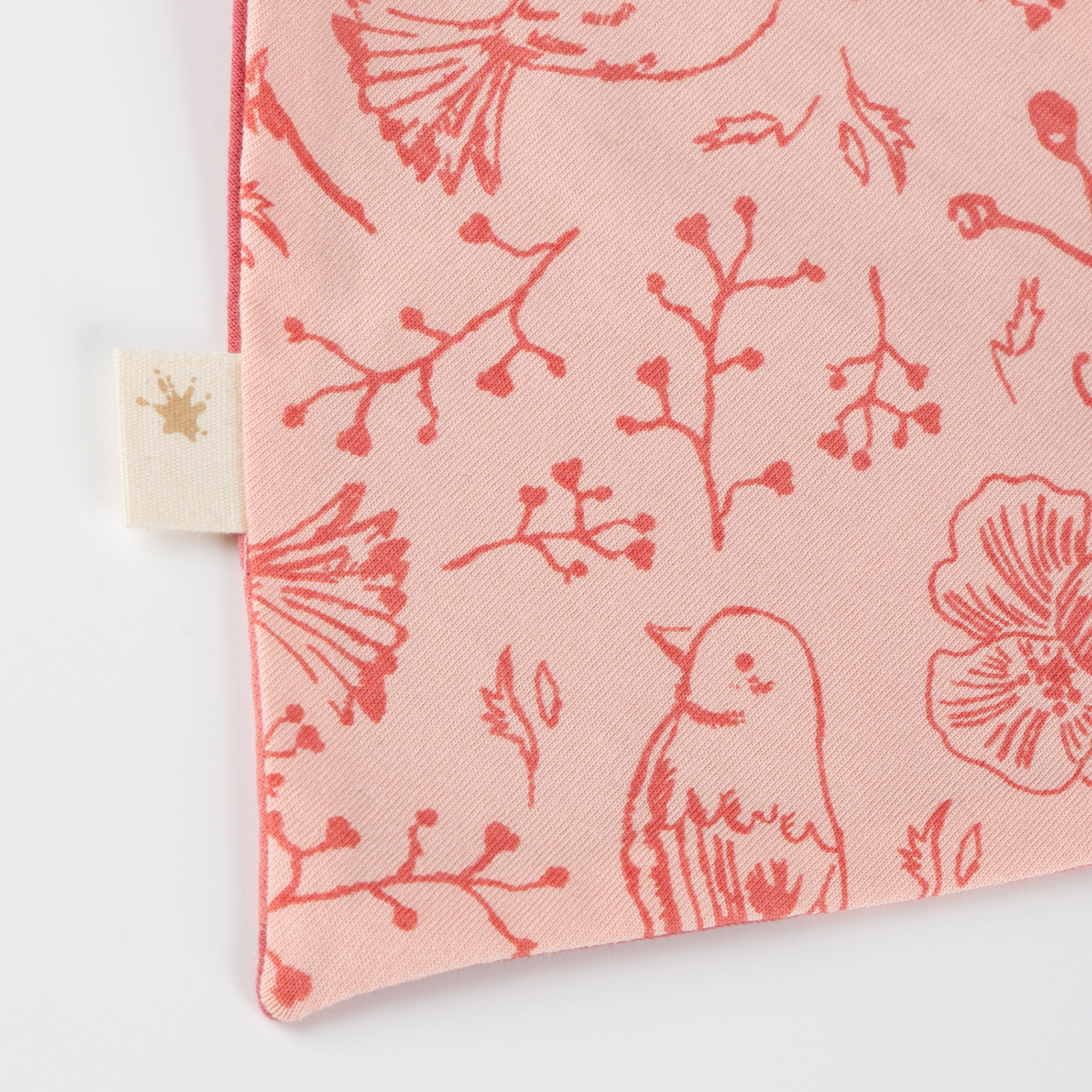 Reversible baby bandana bib Spring Birds