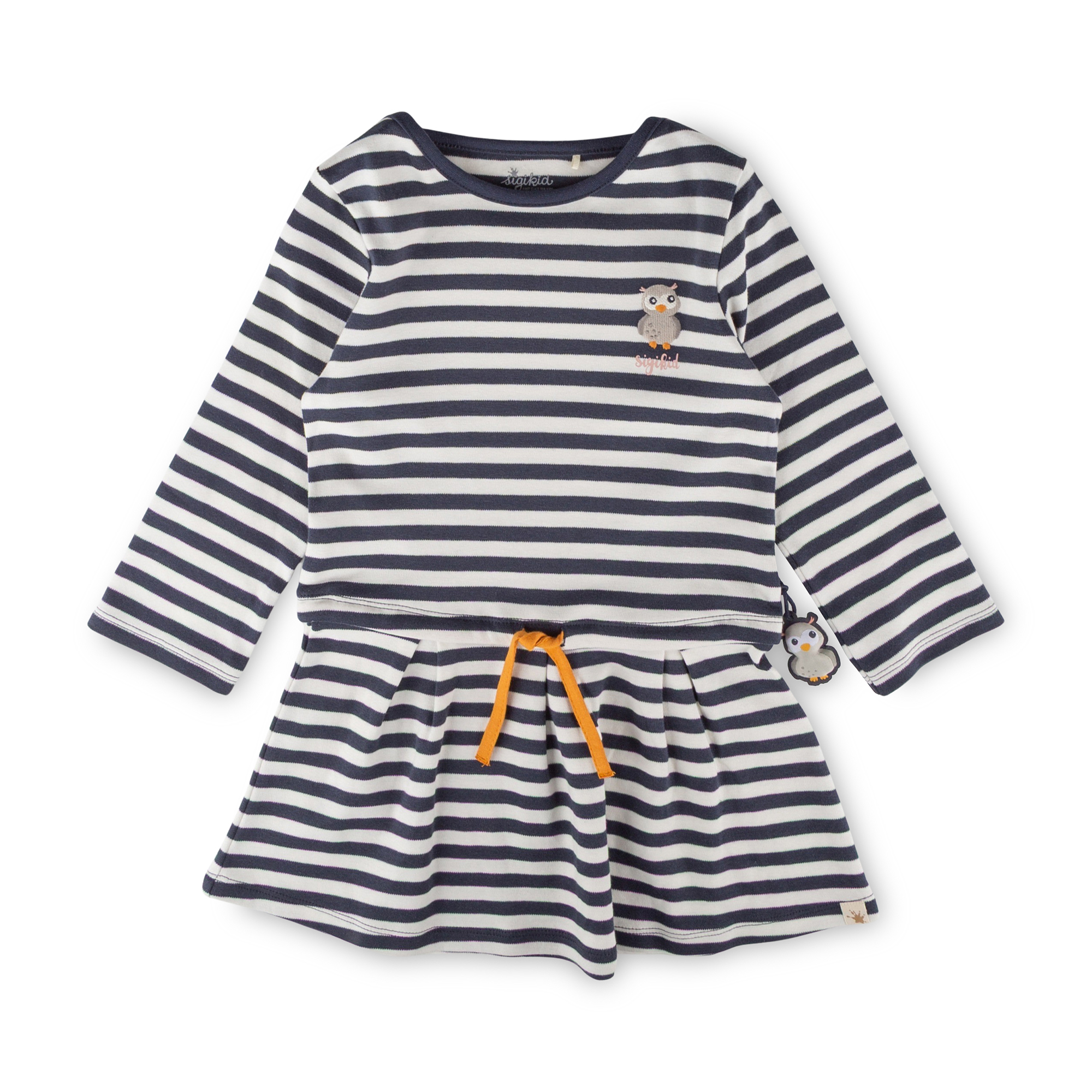 Kinder Kleid Eule Magic Owl, blau-weiß geringelt Kinder Kleid Eule Magic Owl, blau-weiß geringelt