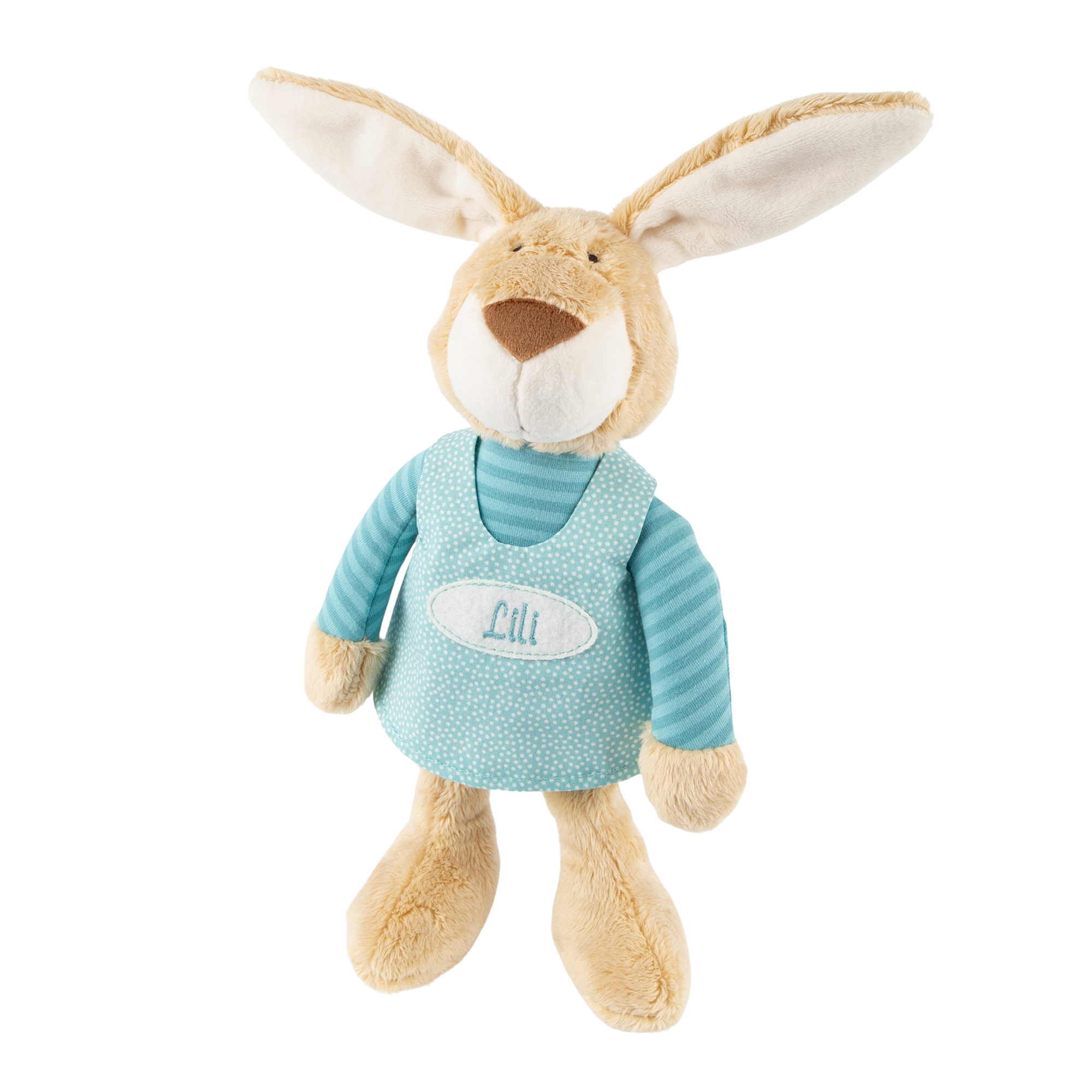 Kuscheltier Namensspielfigur Hase türkis Kuscheltier Namensspielfigur Hase türkis