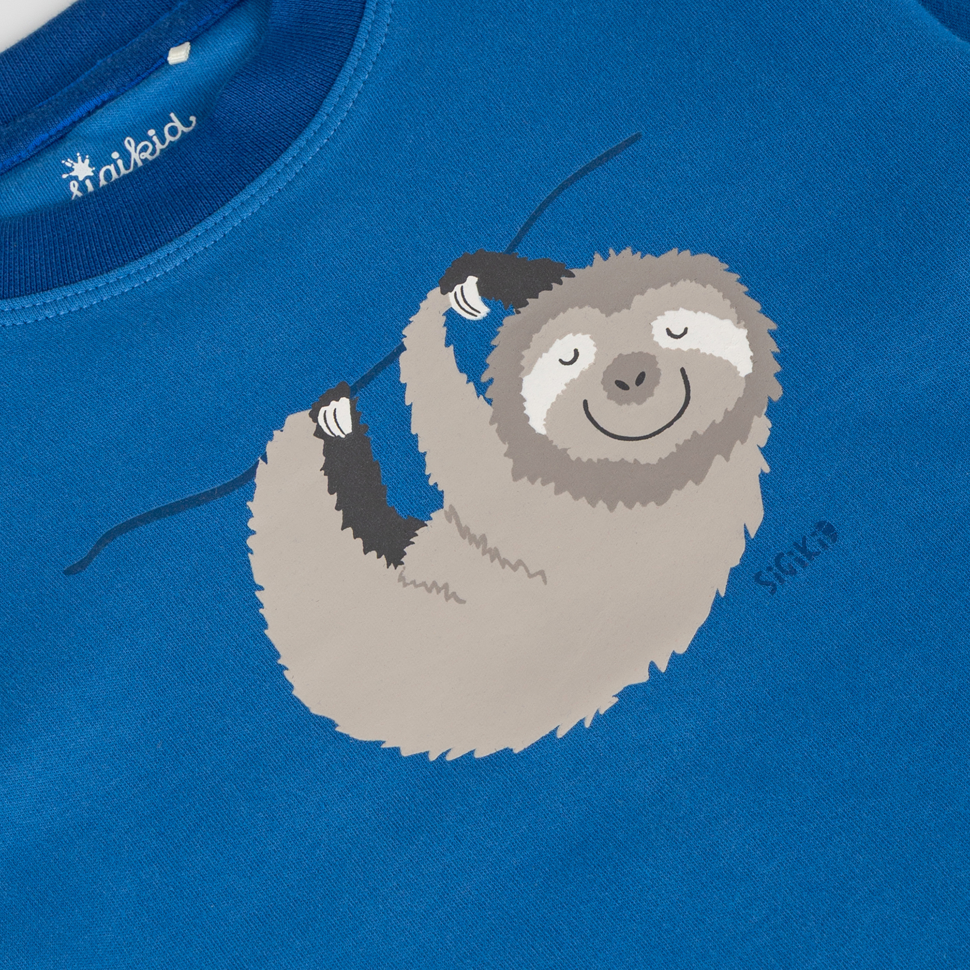 Kinder Pyjama Faultier blau