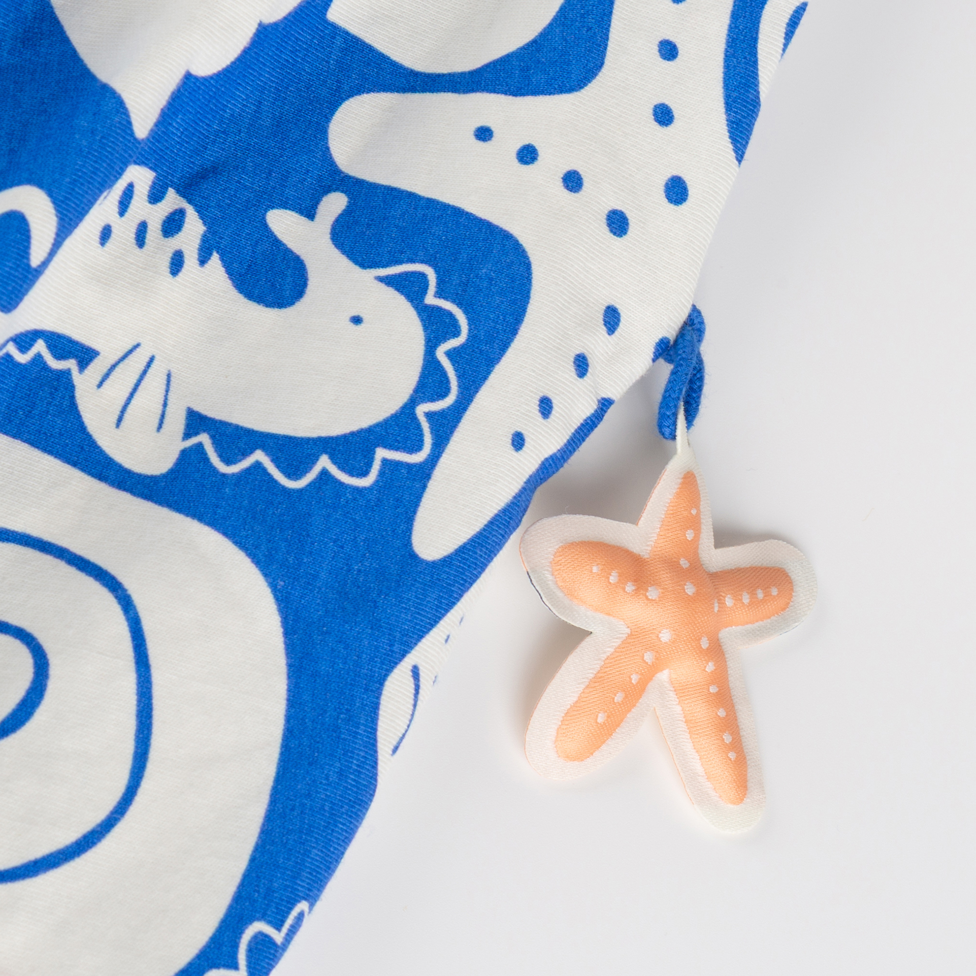 Kinder Kleid Strand, blau mit weiß