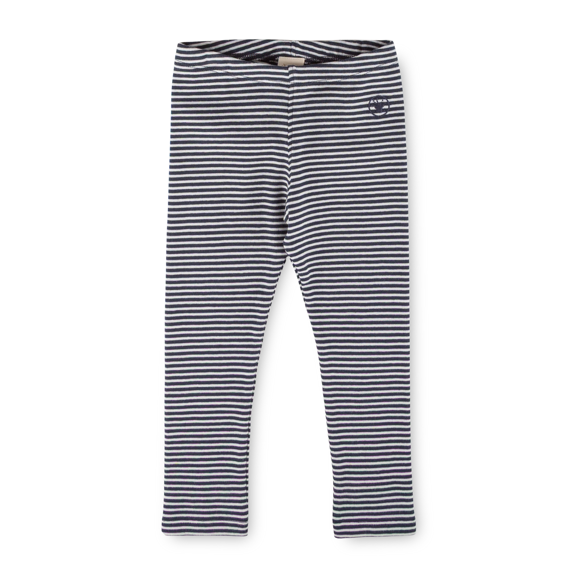 Kinder Ringel Leggings Magic Owl, blau-weiß