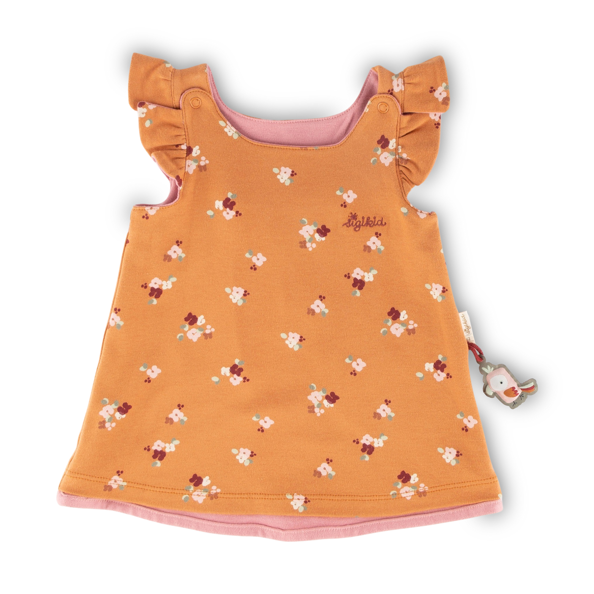 Baby Wendekleid, Blümchen Print und rosa Baby Wendekleid, Blümchen Print und rosa