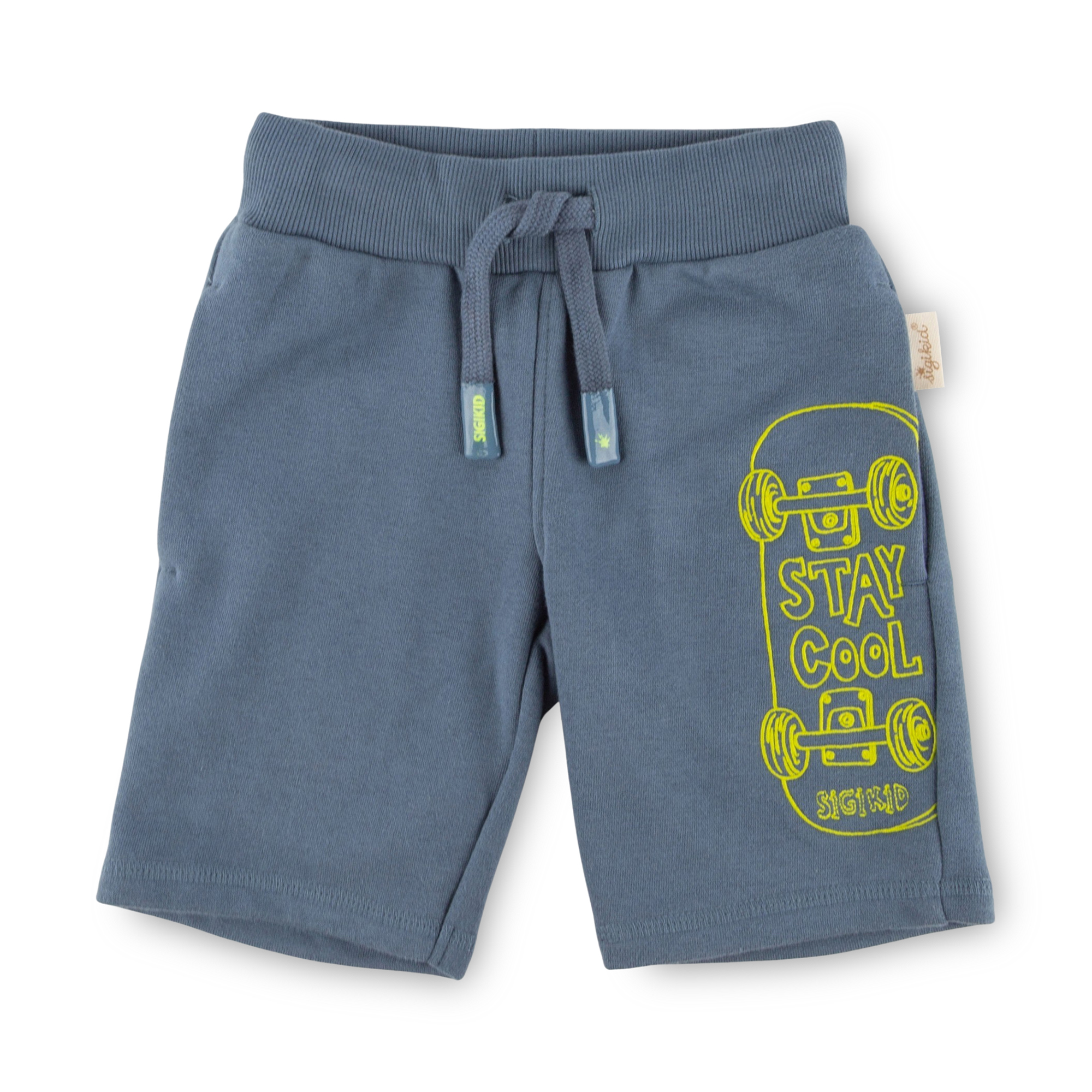 Blaue Kinder Sweatbermuda Sporty Dino, Skateboard Blaue Kinder Sweatbermuda Sporty Dino, Skateboard