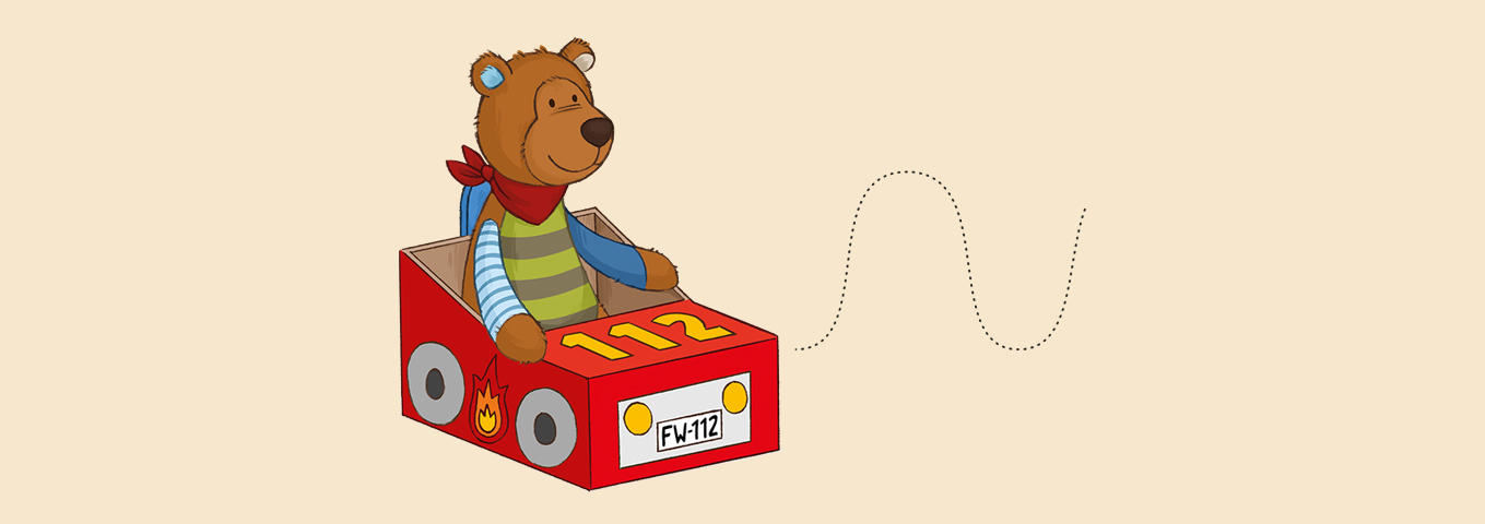 Schwungübung: Muffin der Bär & Sanni die Puppe