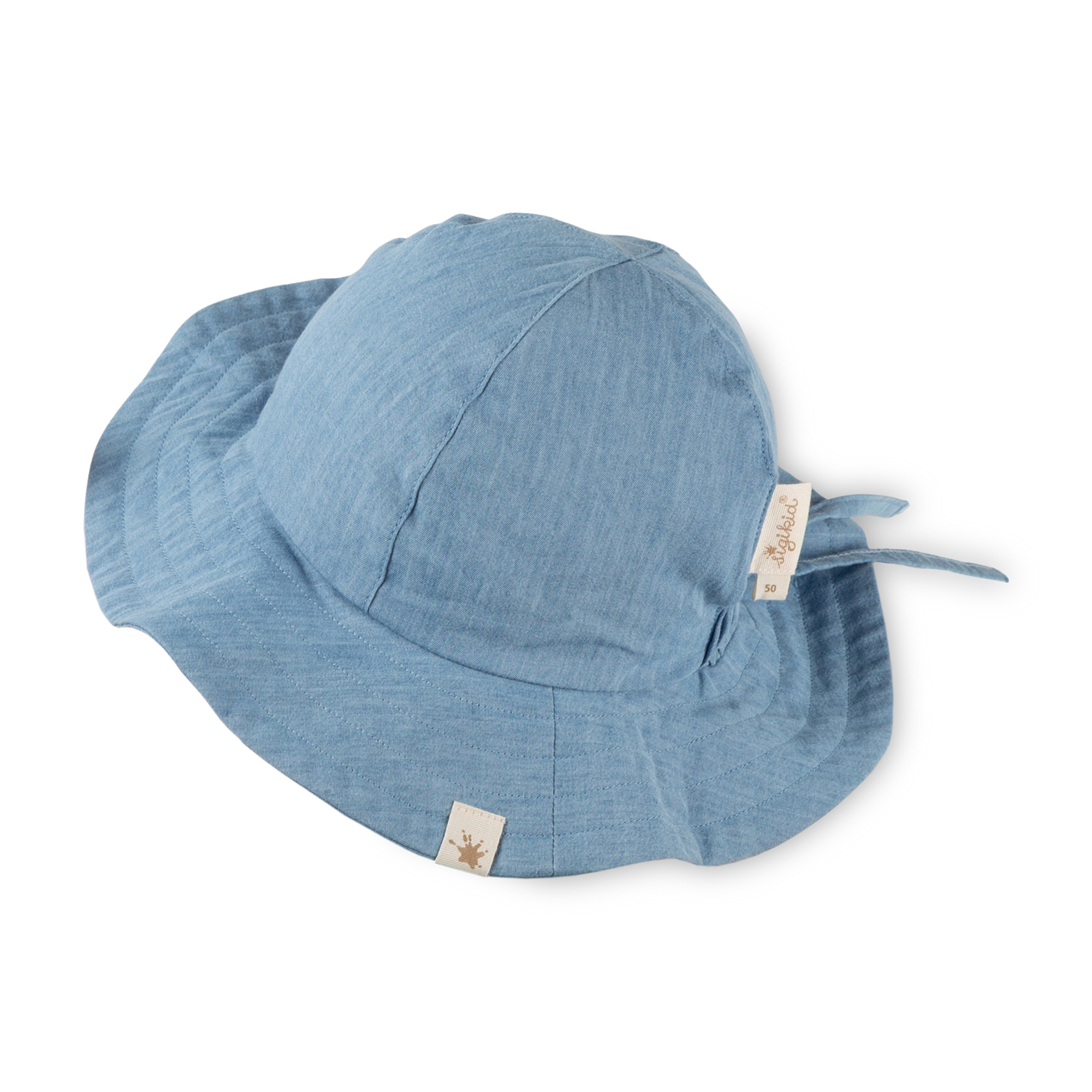 Kinder Chambray Sonnenhut, hellblau