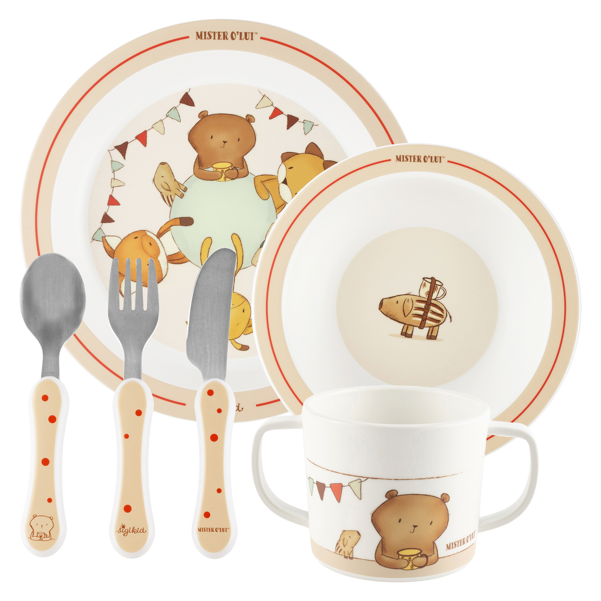 Kinder-Geschirr-Set Mister O'Lui, rPET Kinder-Geschirr-Set Mister O'Lui, rPET