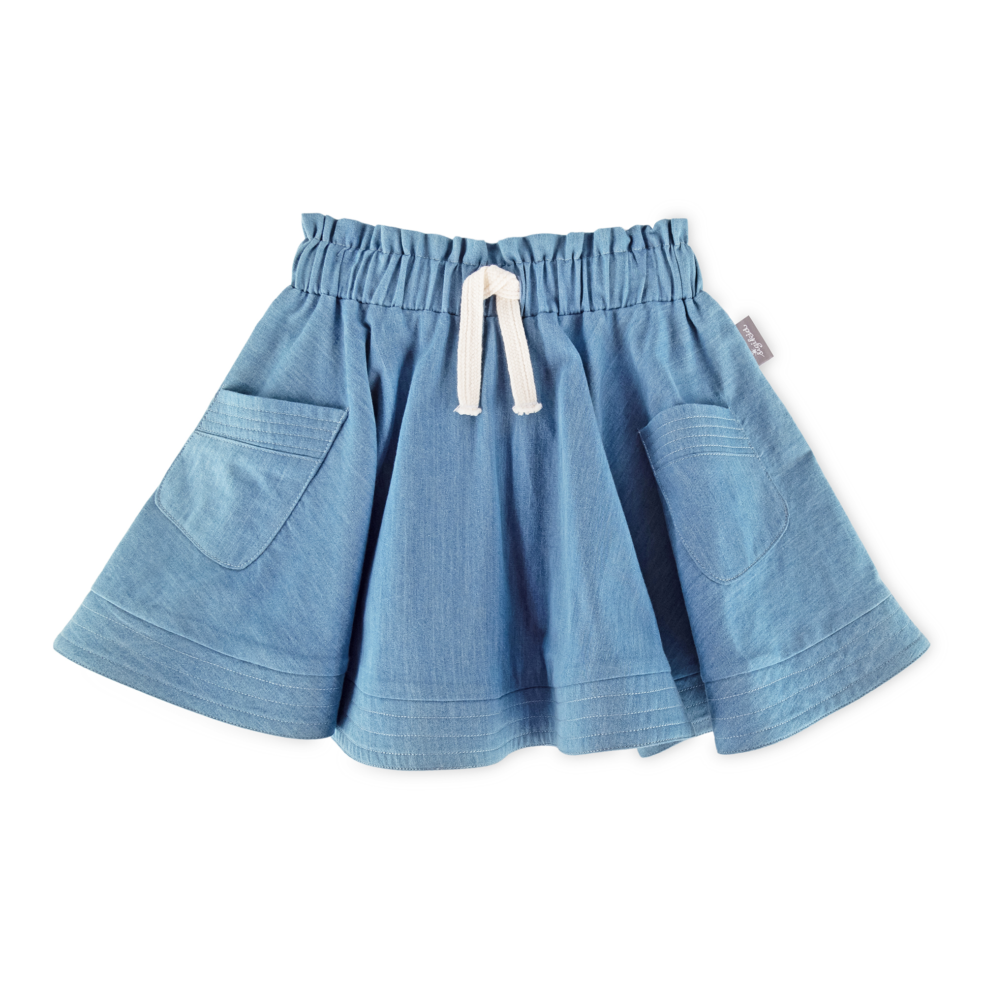 Weiter Kinderrock in Jeansblau, mit Taschen Weiter Kinderrock in Jeansblau, mit Taschen
