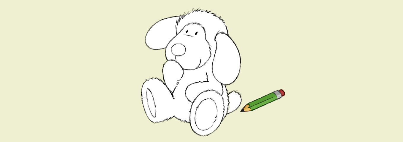 Ausmalbild: Cookie der Hund