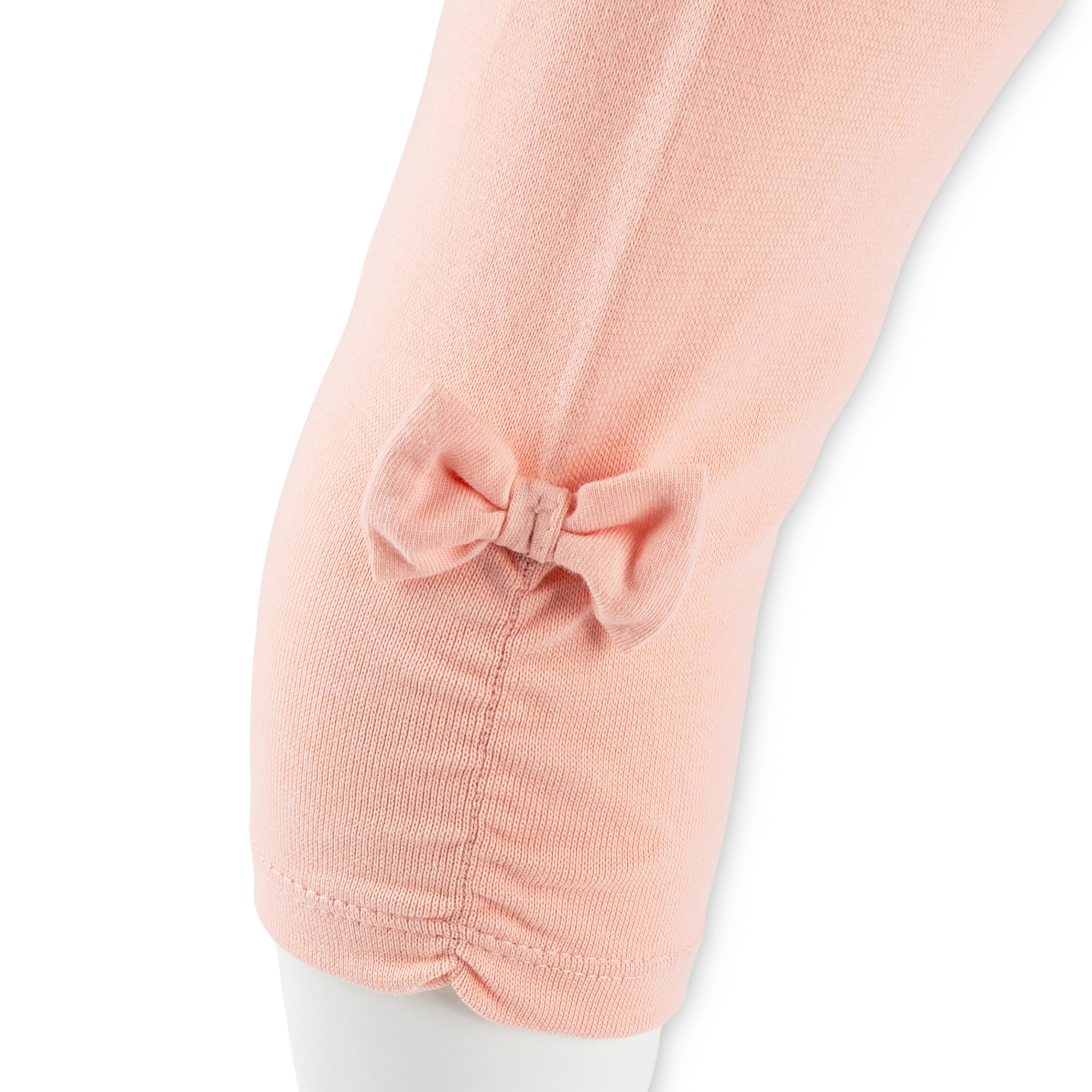 Kinder Capri-Leggings seitlich gerafft, rosa