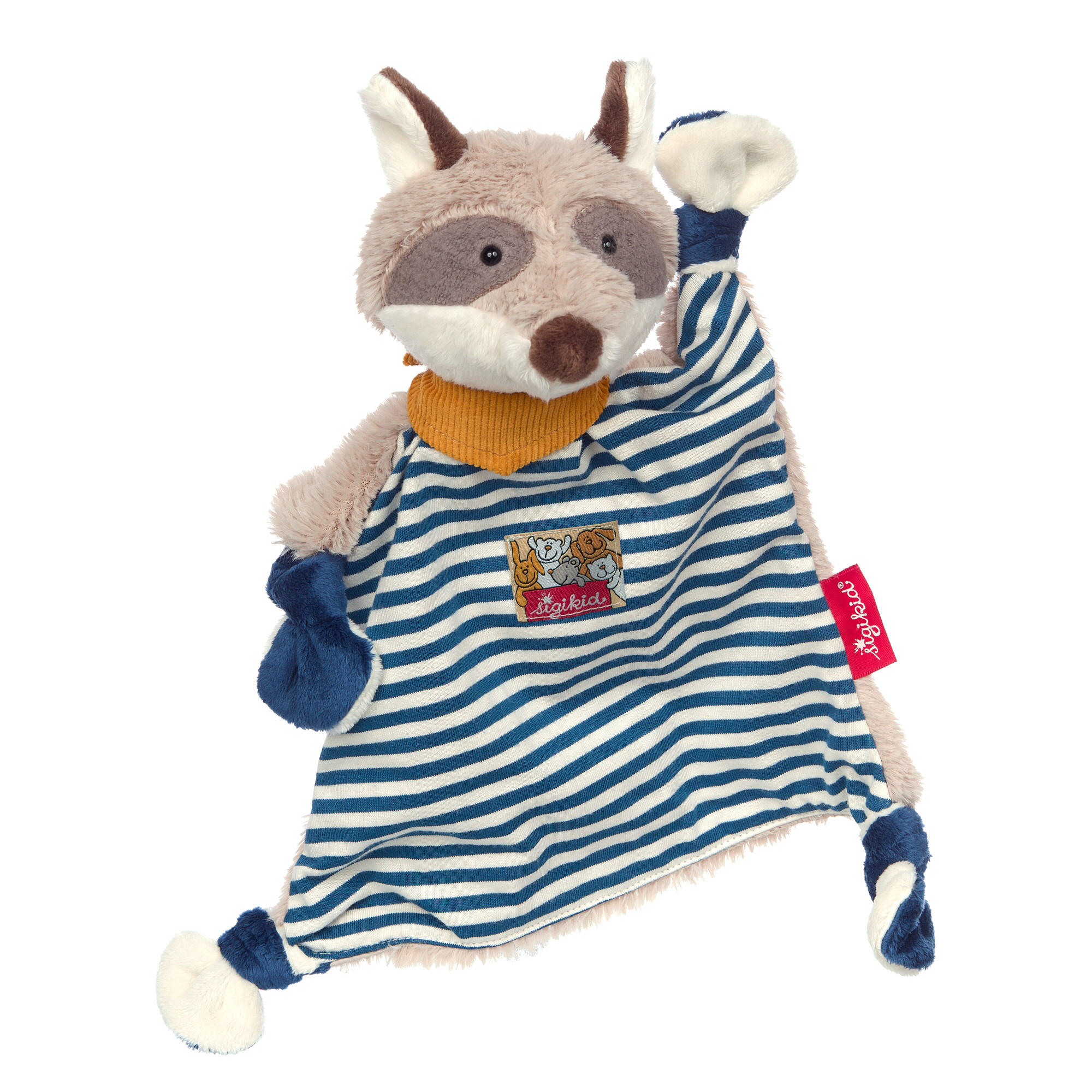 Schnuffeltuch Waschbär blau