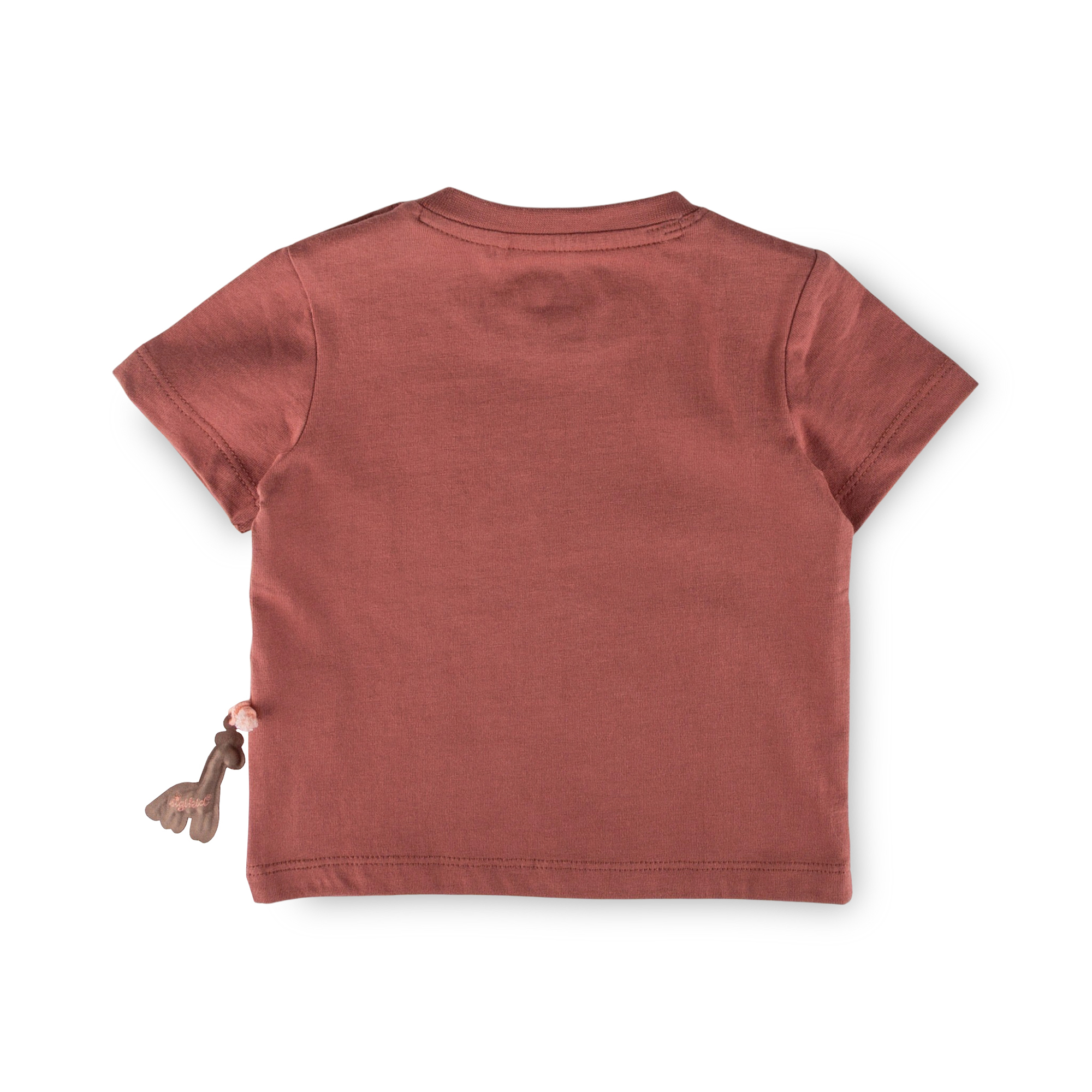 Baby T-Shirt Giraffe, rotbraun