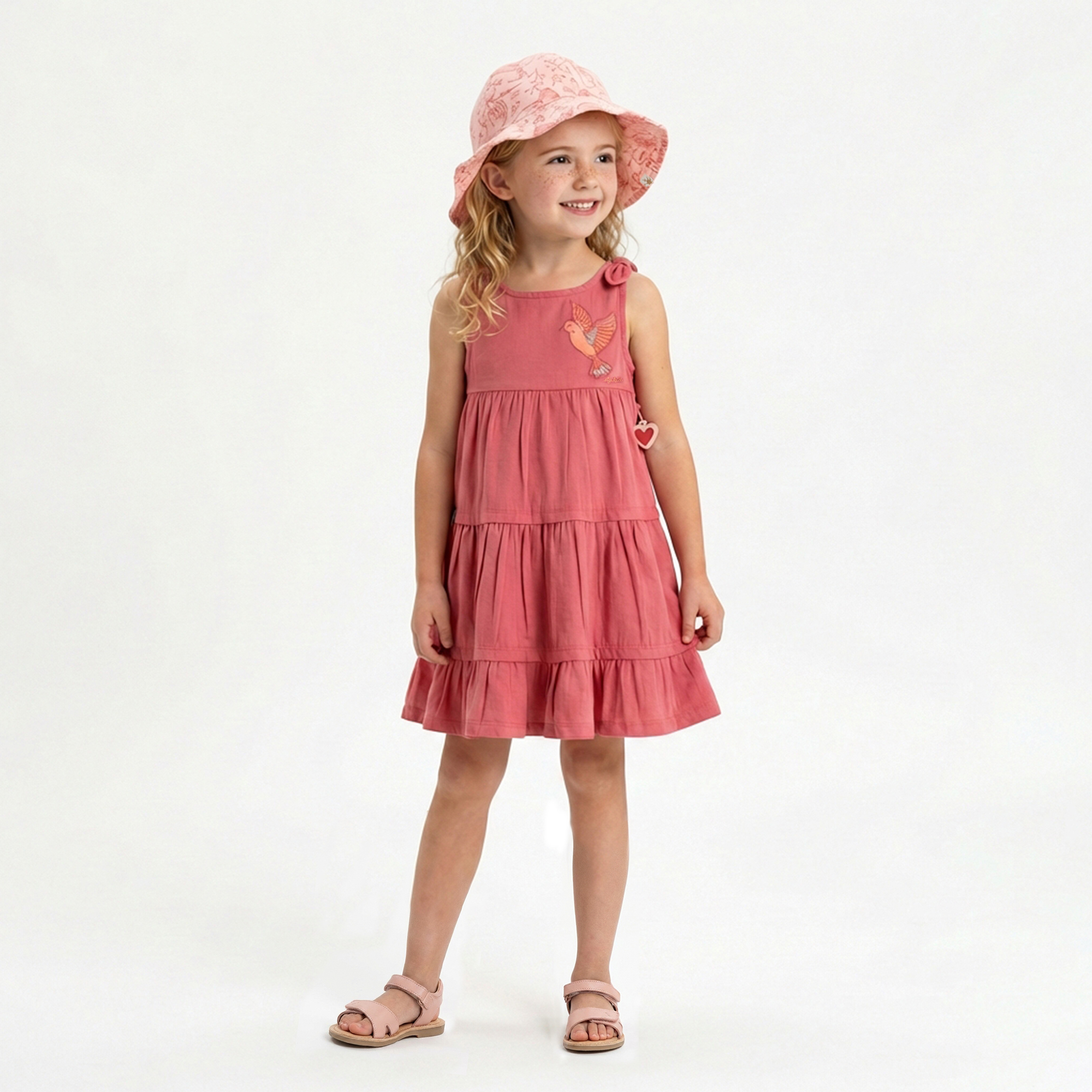 Brimmed children's sun hat Spring Birds