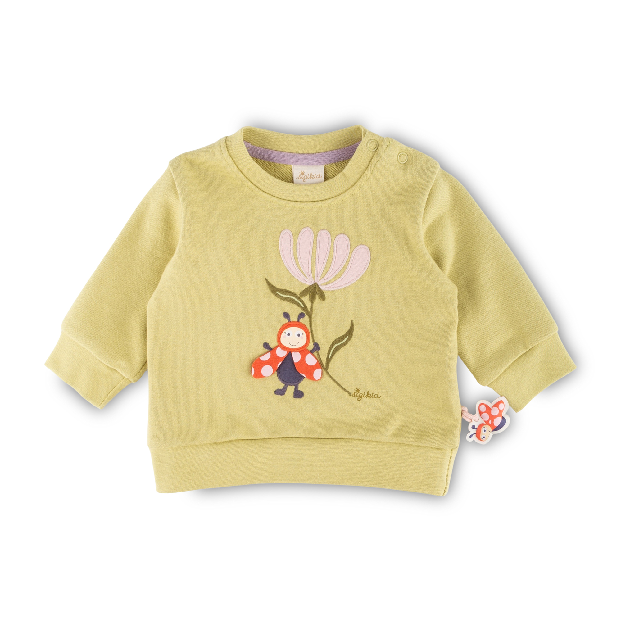 Baby Sweatshirt Marienkäfer, hellgrün