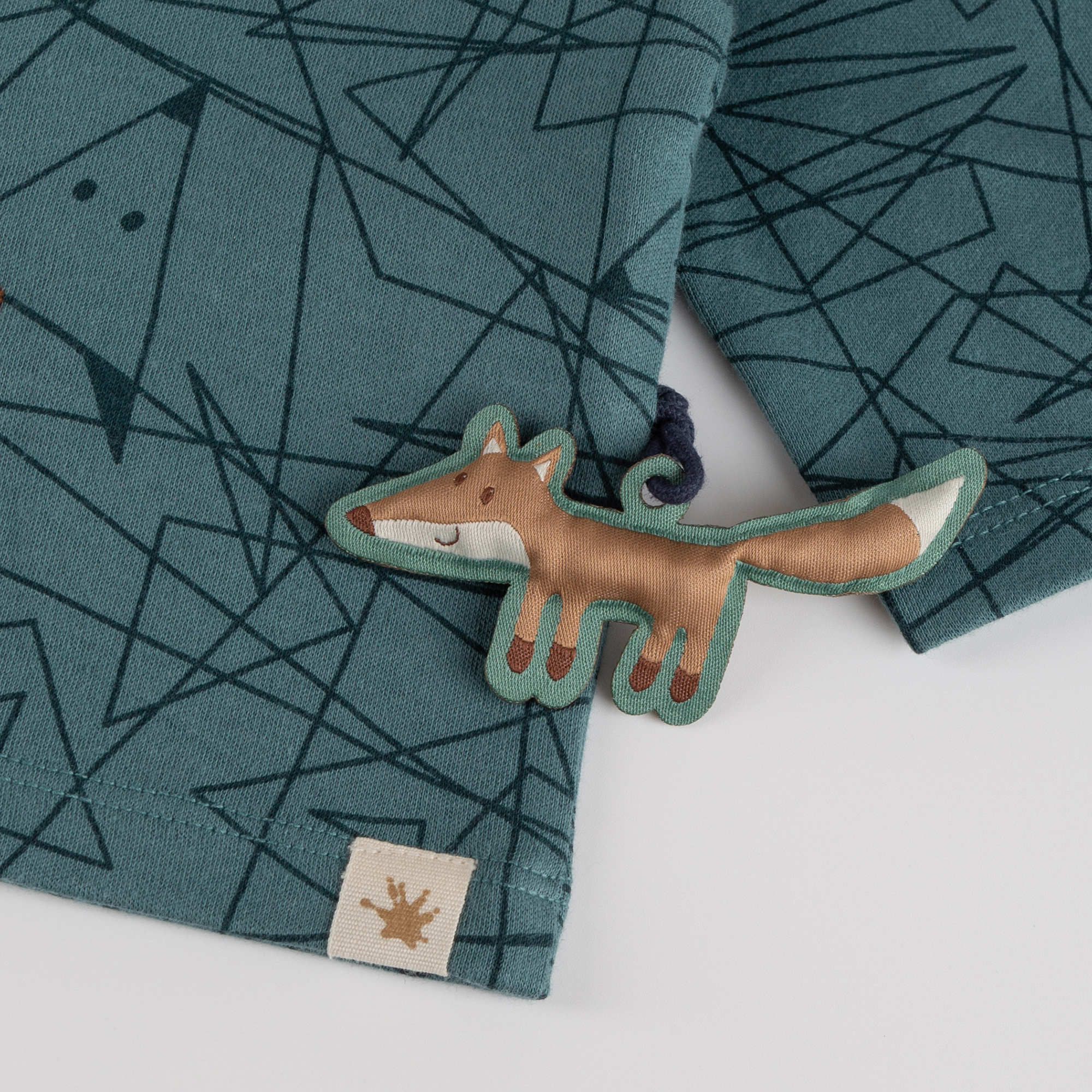 Baby Langarmshirt Fuchs Wild Fox, grün bedruckt