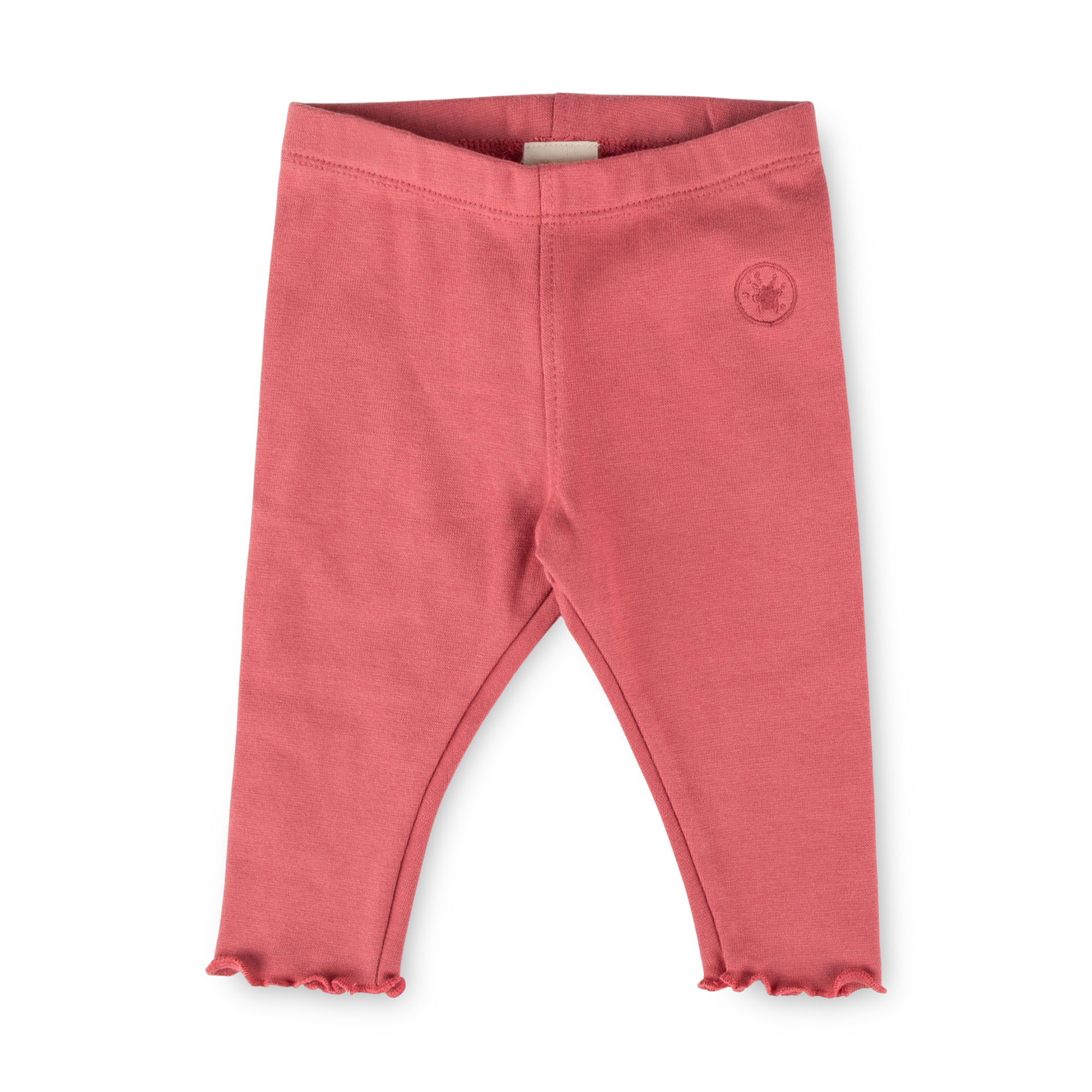 Baby Leggings mit Kräuselsaum, rosarot