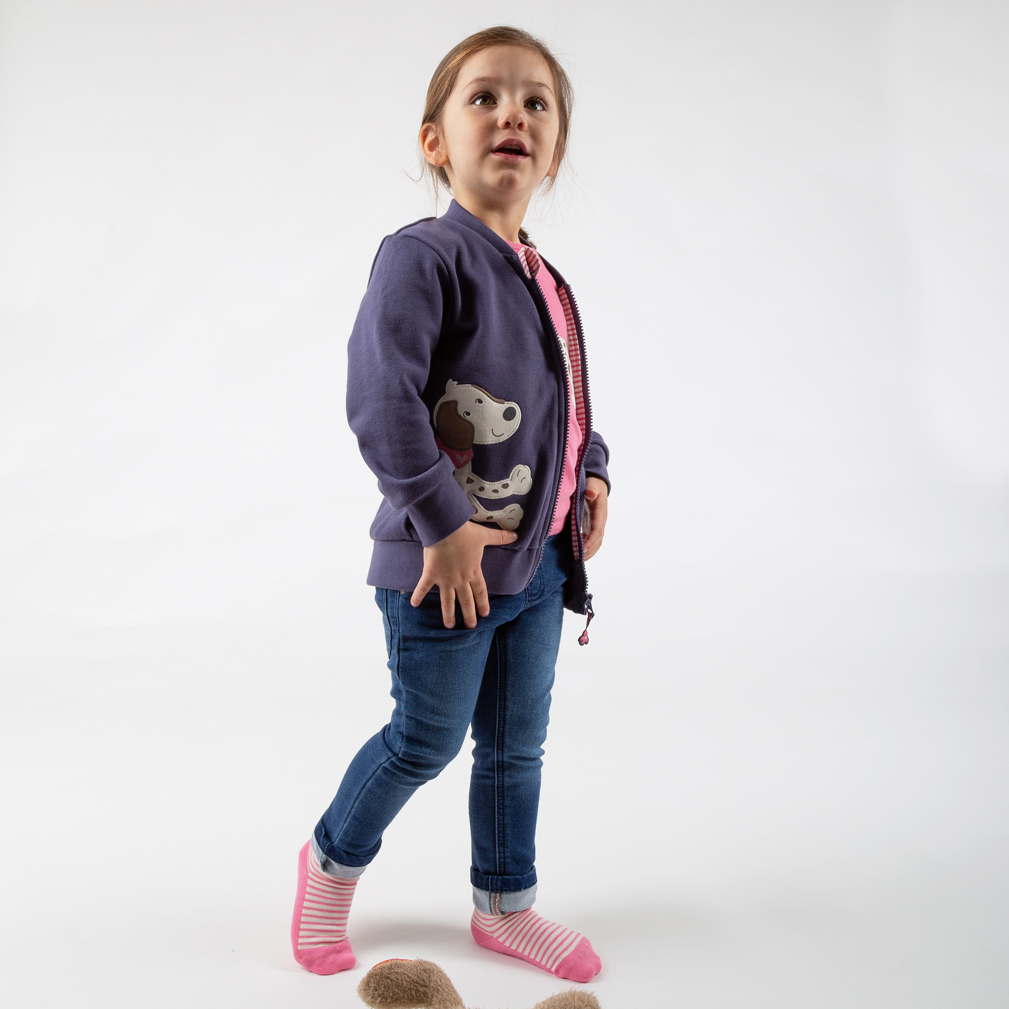 Blaue Kinder Sweatjacke, Hund Funny Dog Blaue Kinder Sweatjacke, Hund Funny Dog