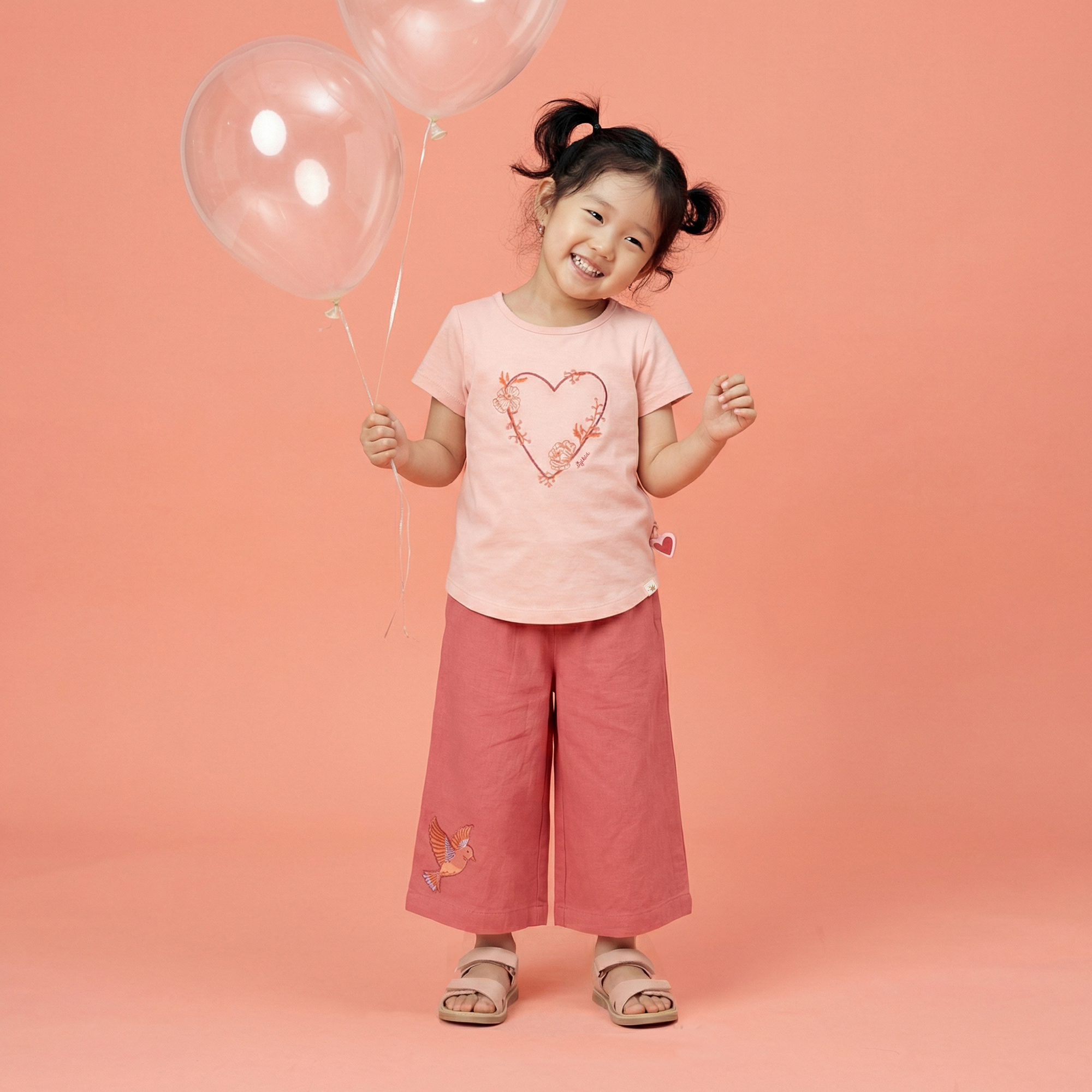 Children's culottes summer pants, Spring Birds