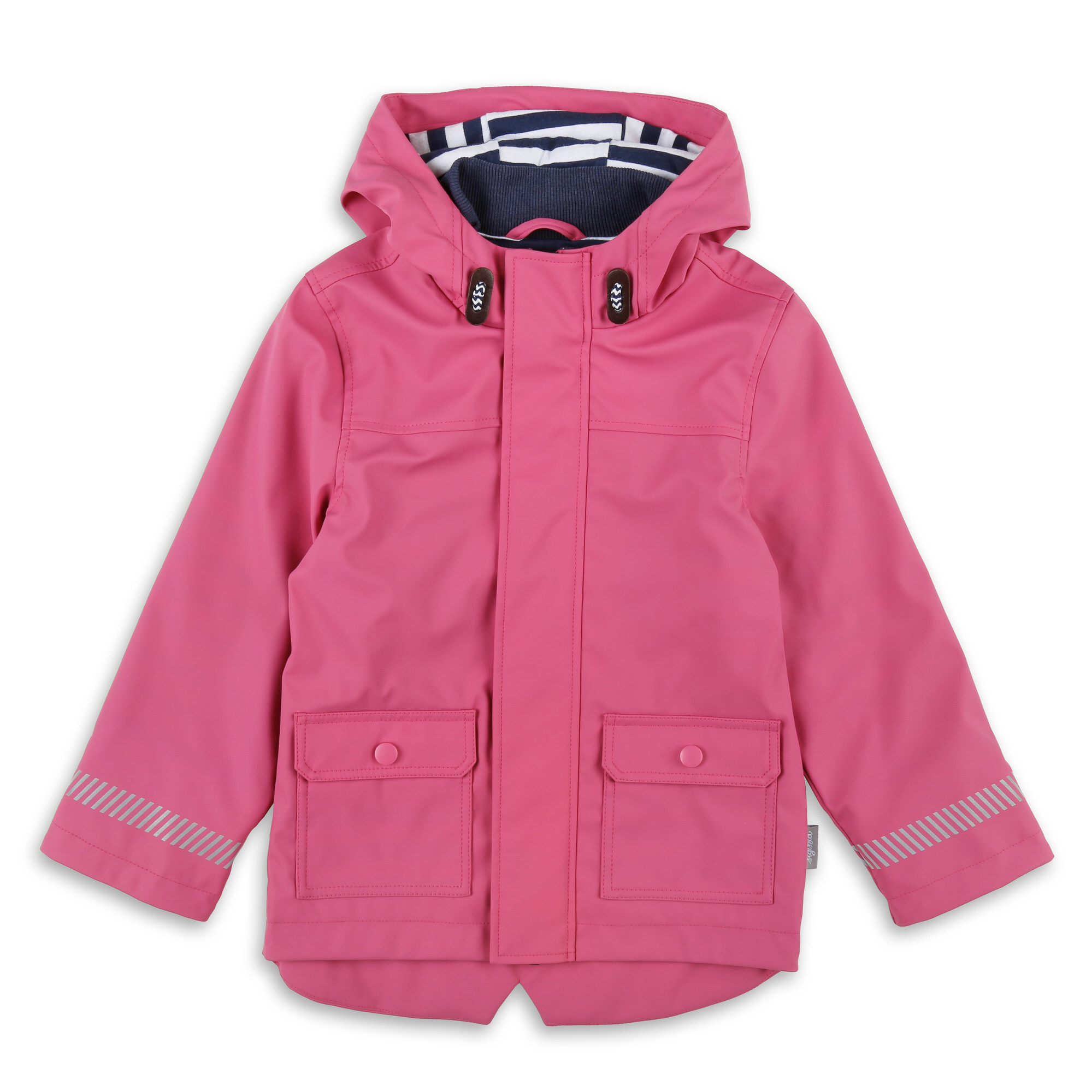 Pinkfarbene Regenjacke, mit Baumwolle gefüttert