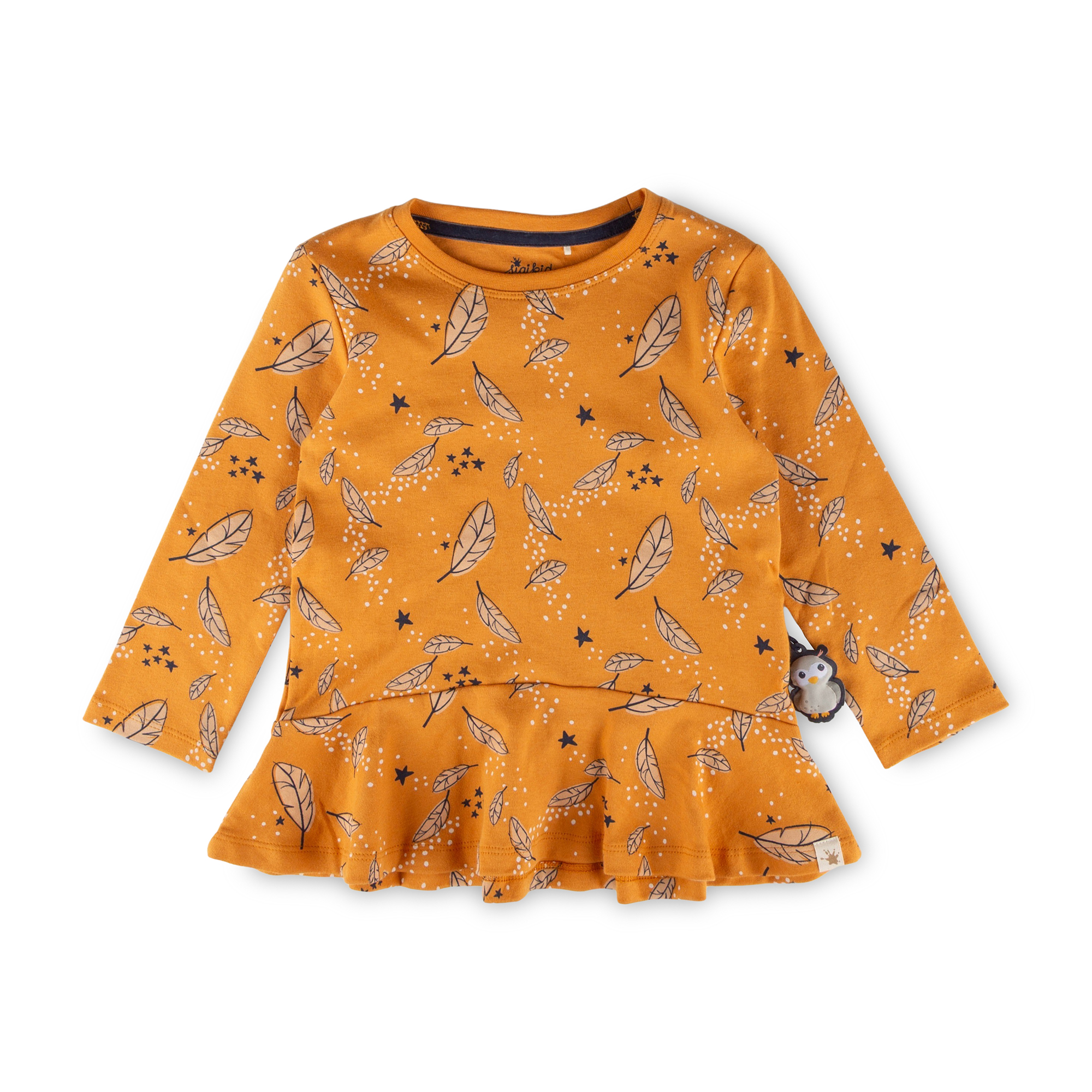 Kinder Longshirt Magic Owl, gelb mit Federprint Kinder Longshirt Magic Owl, gelb mit Federprint