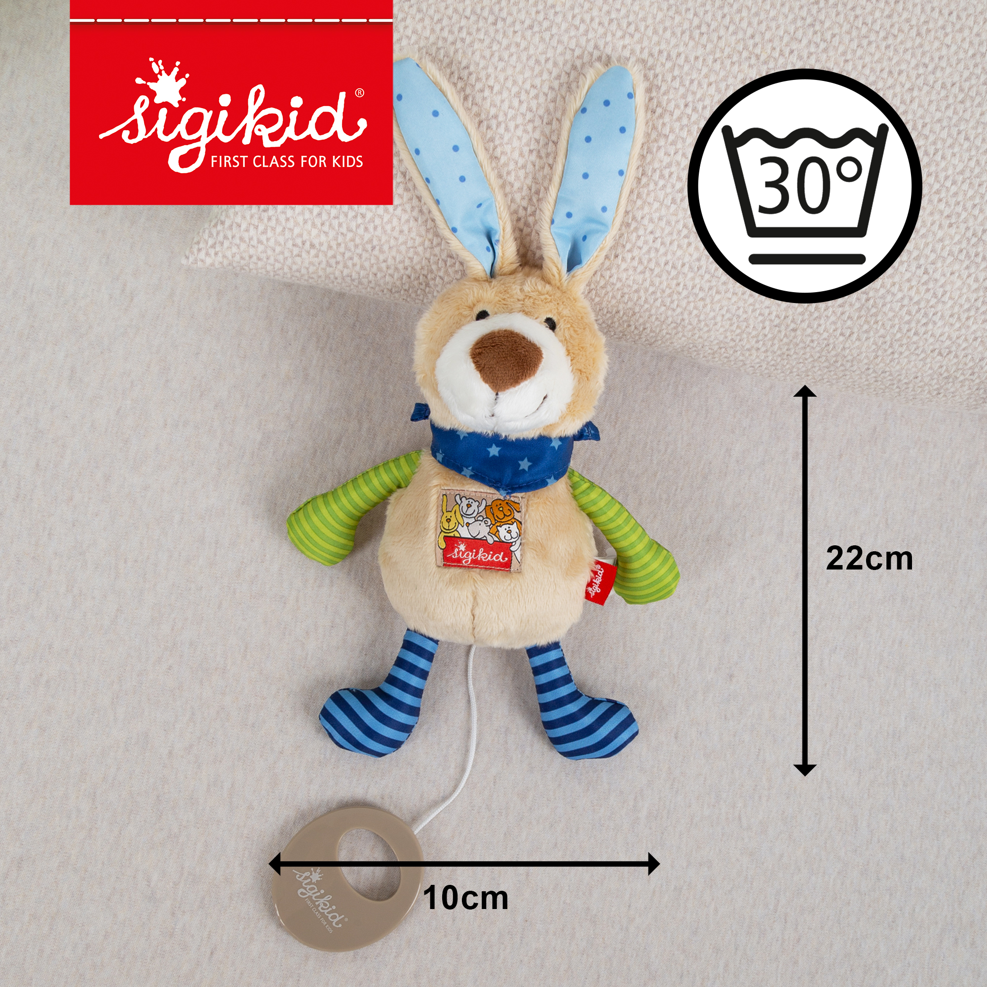 Spieluhr Hase, Red Stars Collection