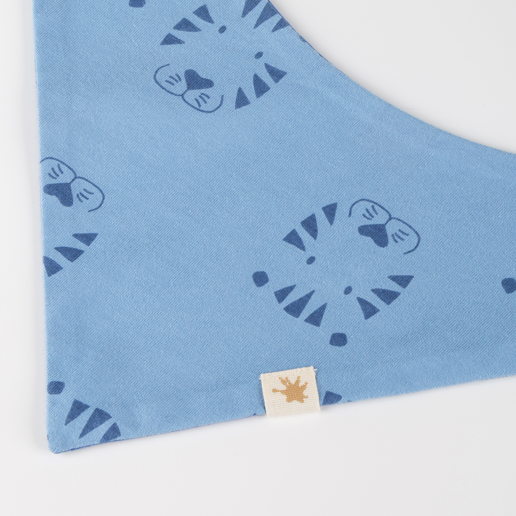 Reversible baby bandana bib Tiger & Lion