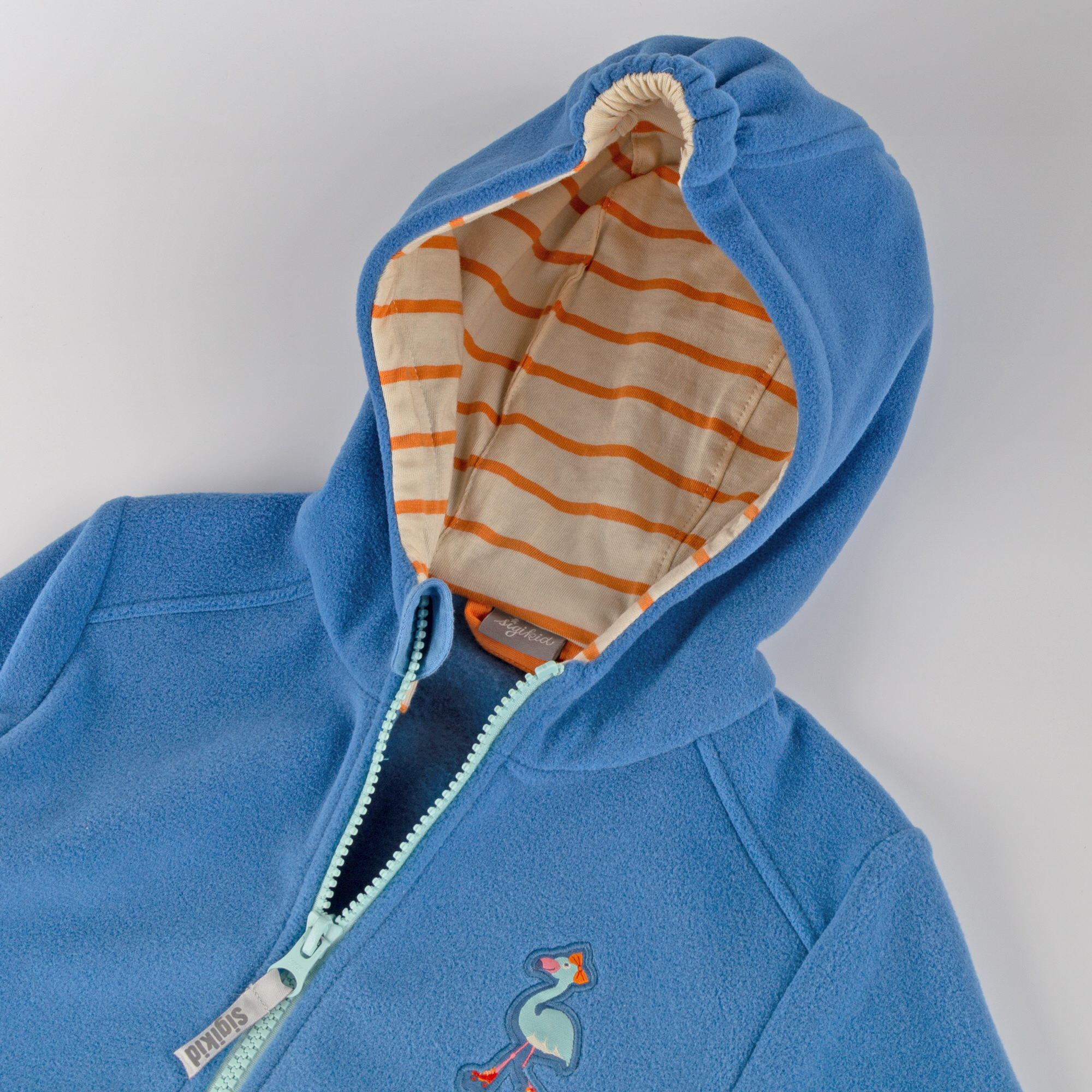 Blaue Kinder Fleecejacke Wild Flamingo Blaue Kinder Fleecejacke Wild Flamingo