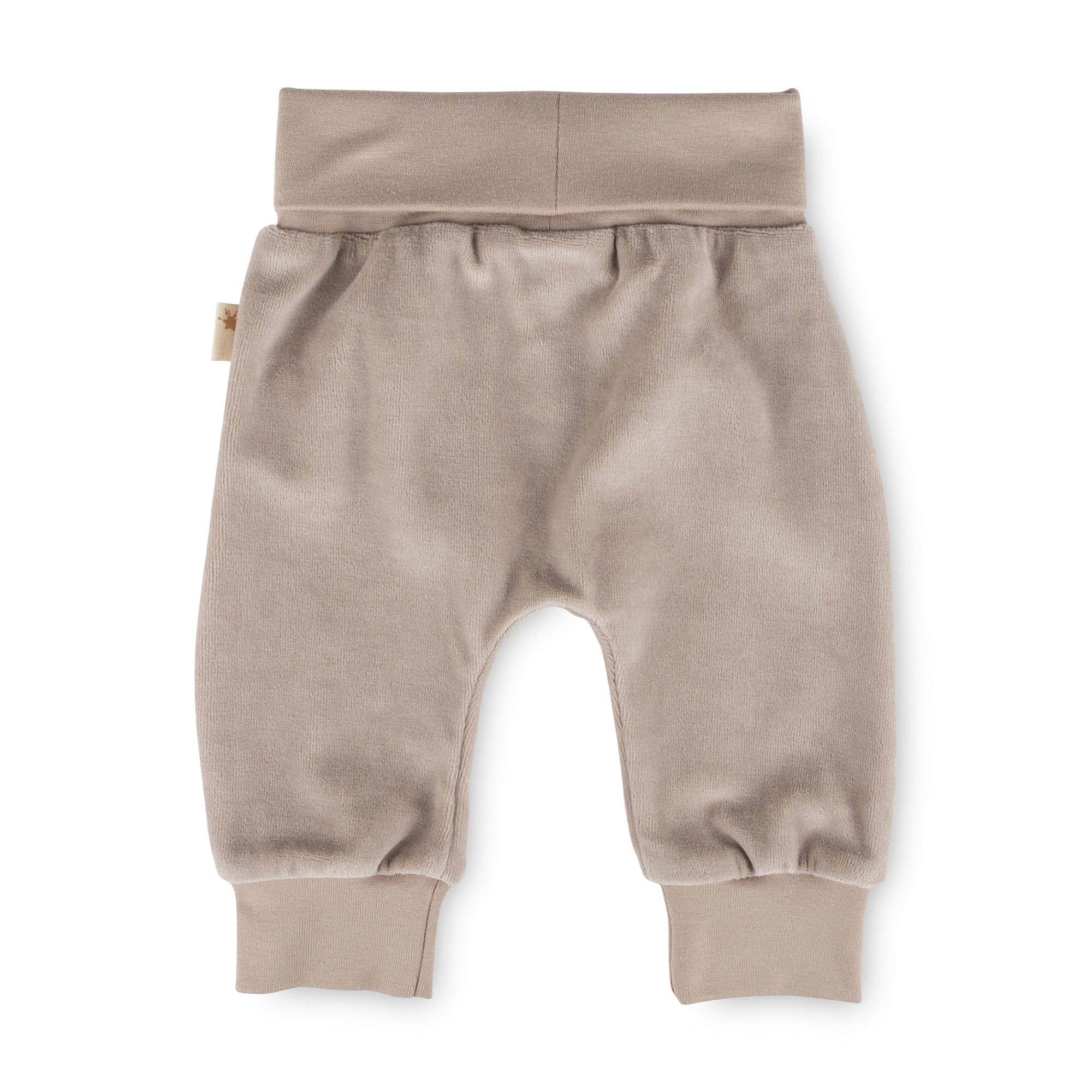 Newborn baby velour pants, silver grey