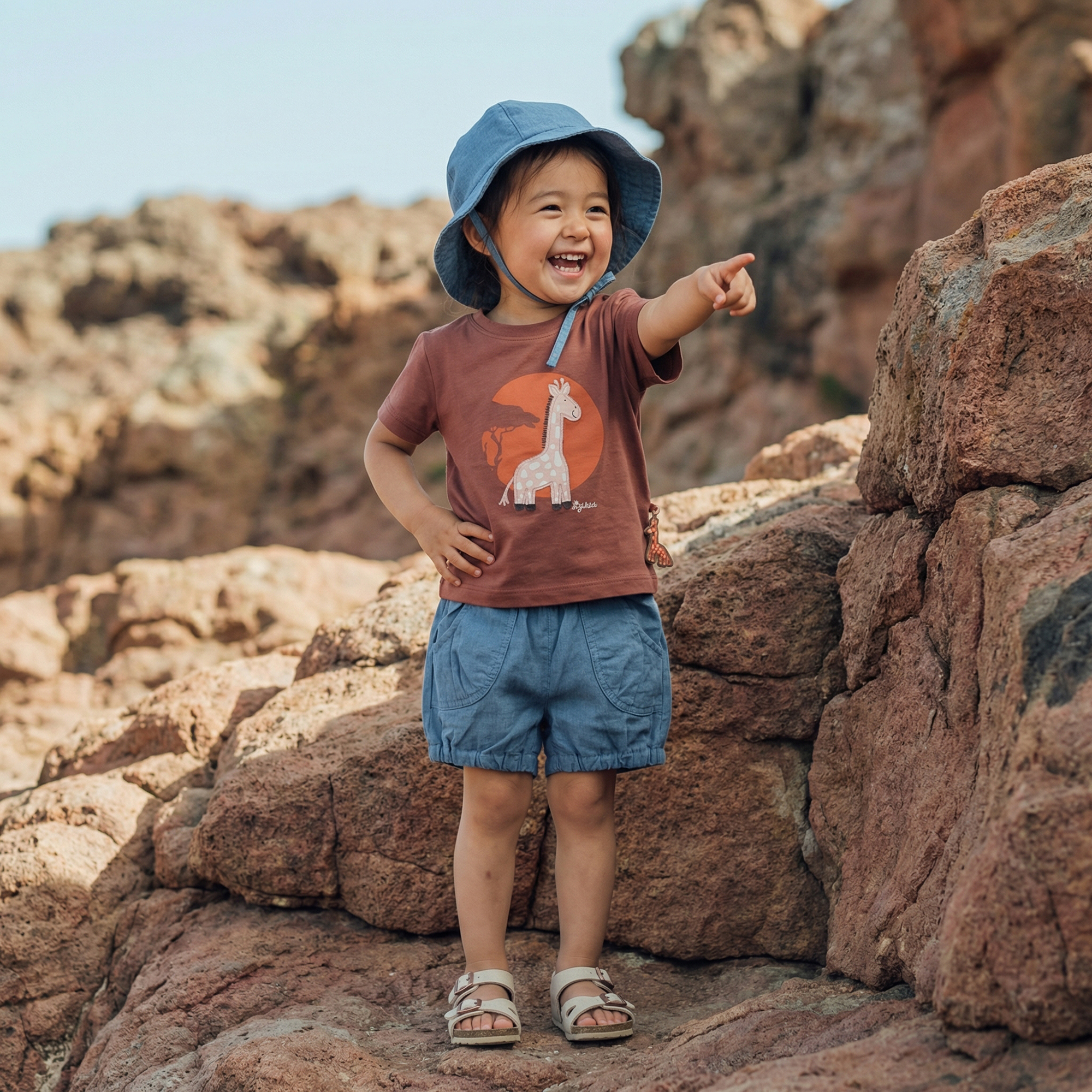 Baby Chambray-Shorts, hellblau