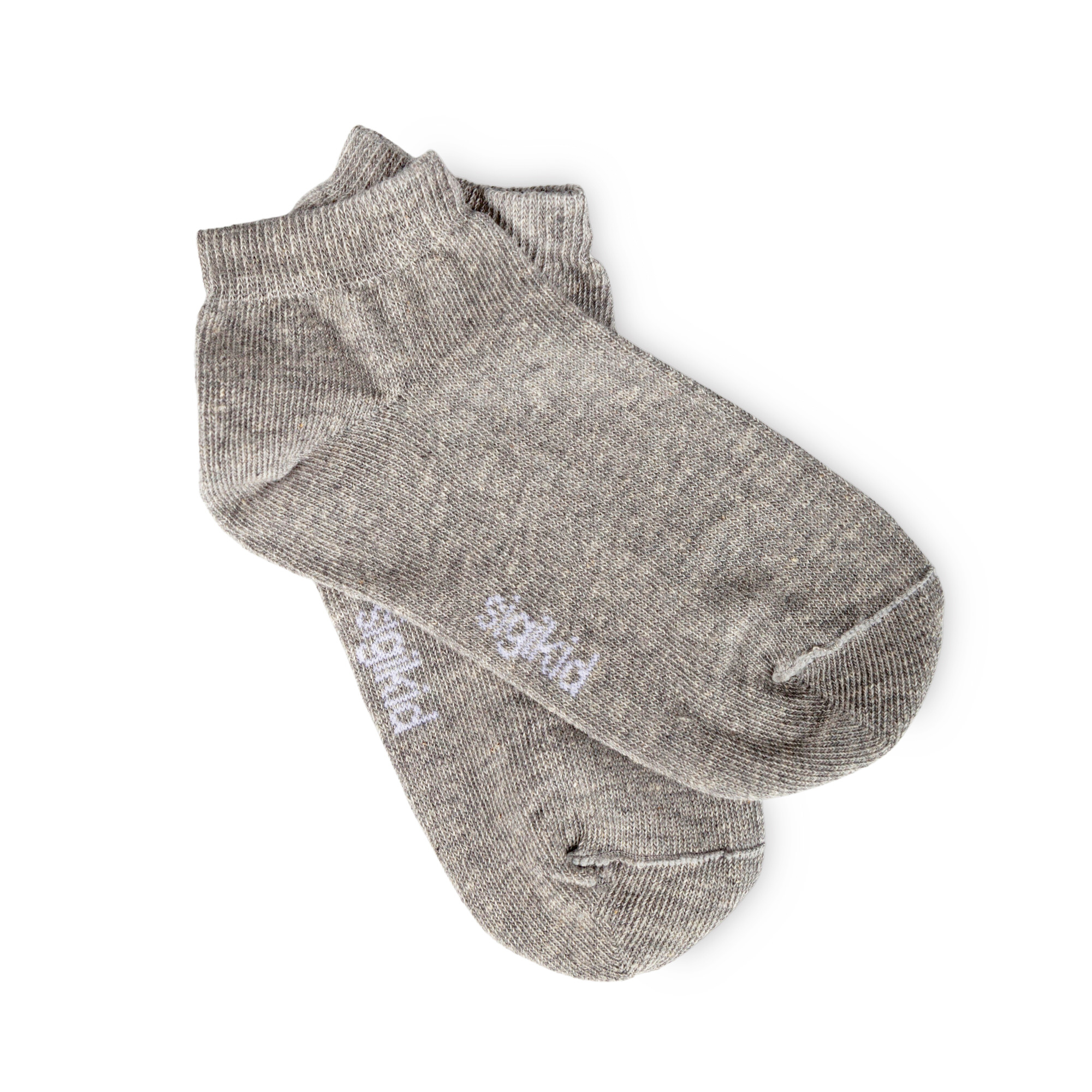 Graumelierte Kinder Sneaker Socken