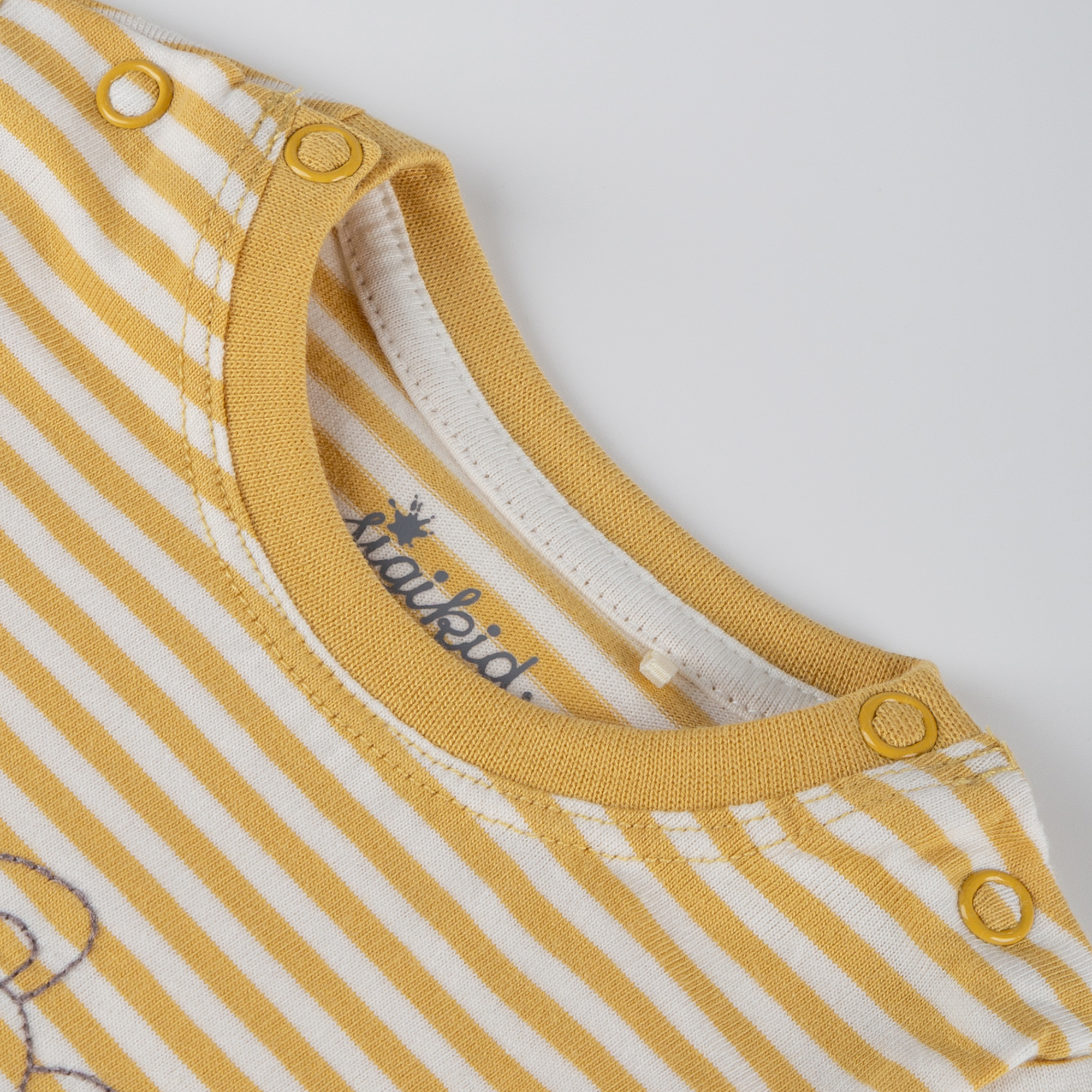 Newborn baby long sleeve Tee mouse, yellow/white