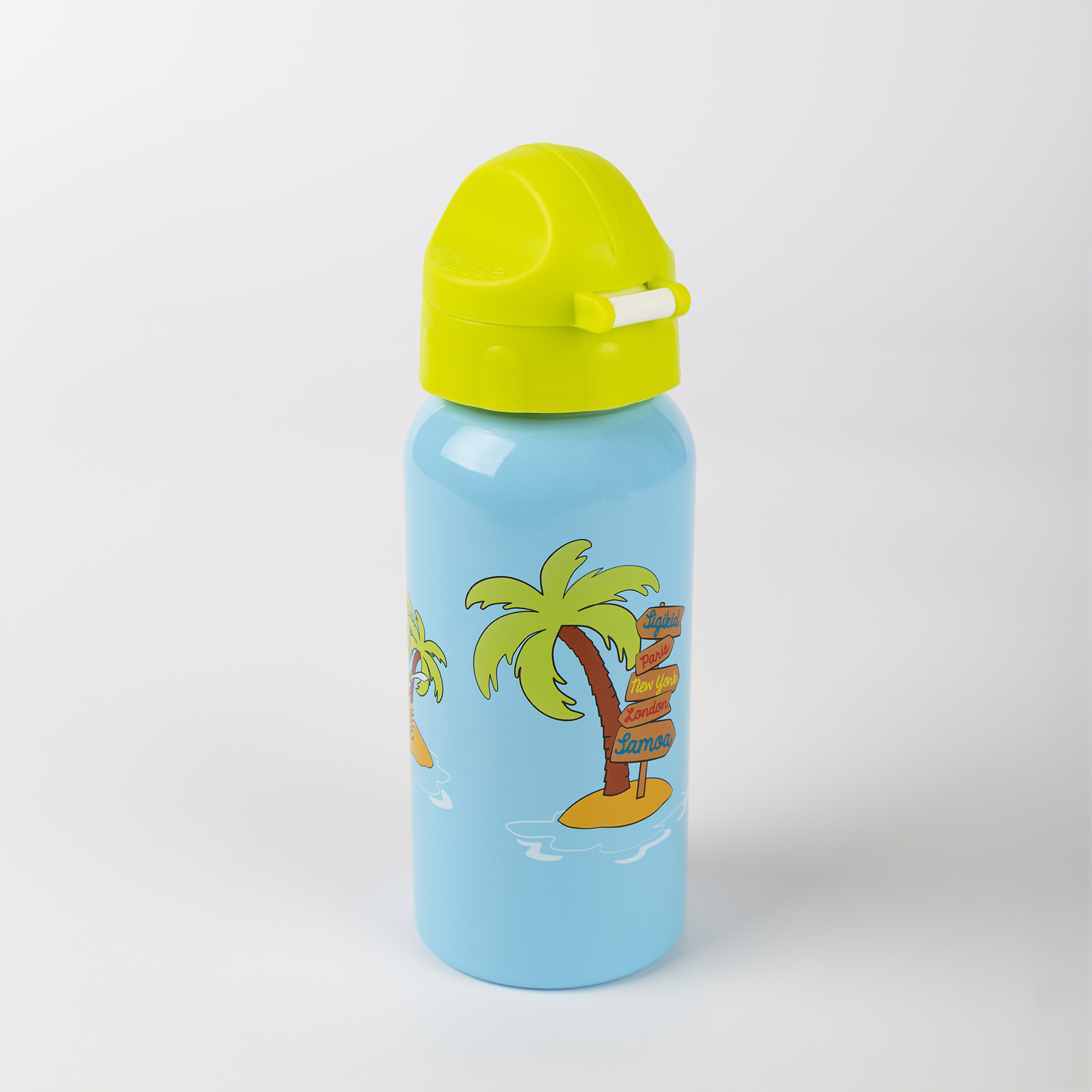 Kinder Set 400ml Edelstahl Trinkflasche und Brotbox, Sammy Samoa Kinder Set 400ml Edelstahl Trinkflasche und Brotbox, Sammy Samoa