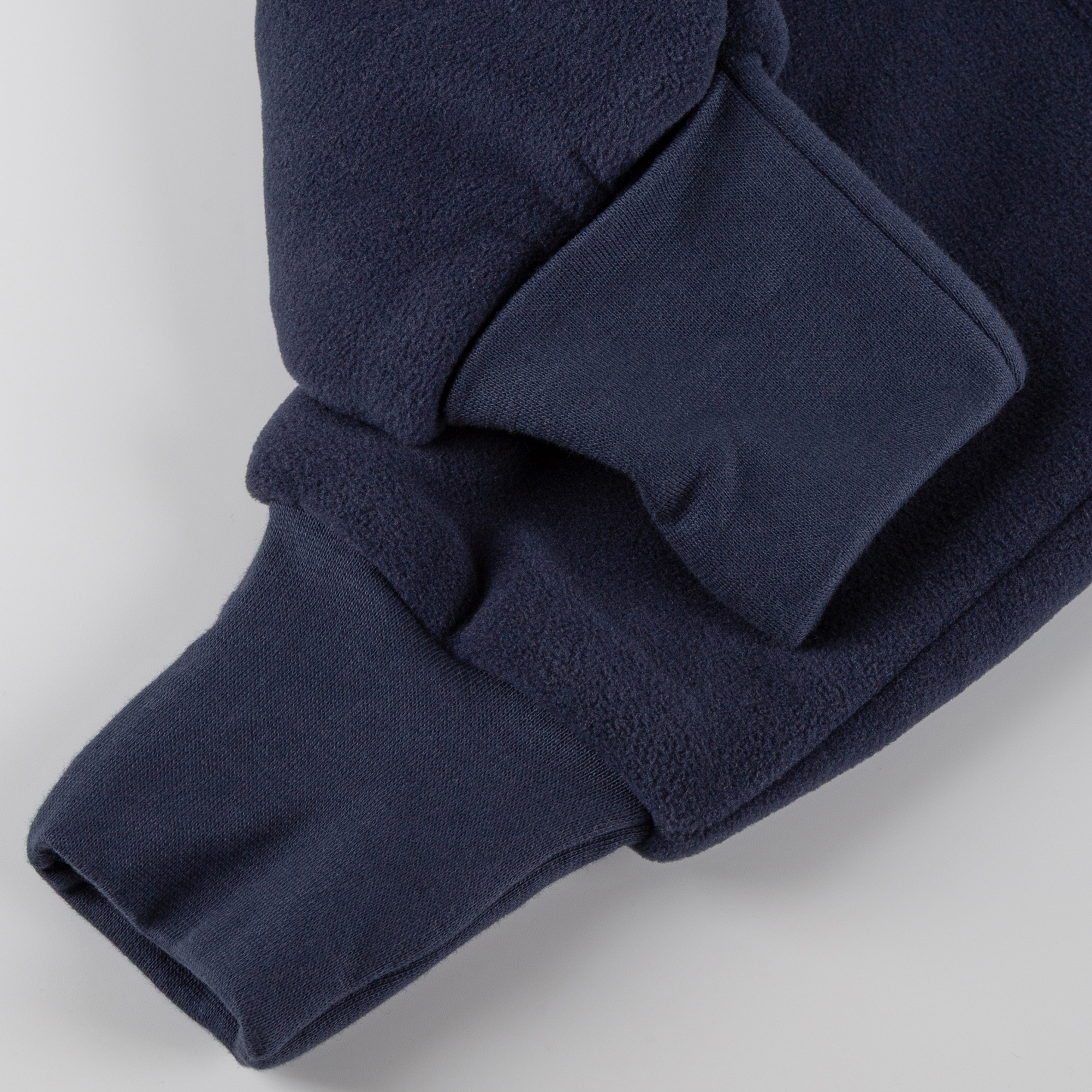 Baby fleece overall Owl, lined, foldable cuffs