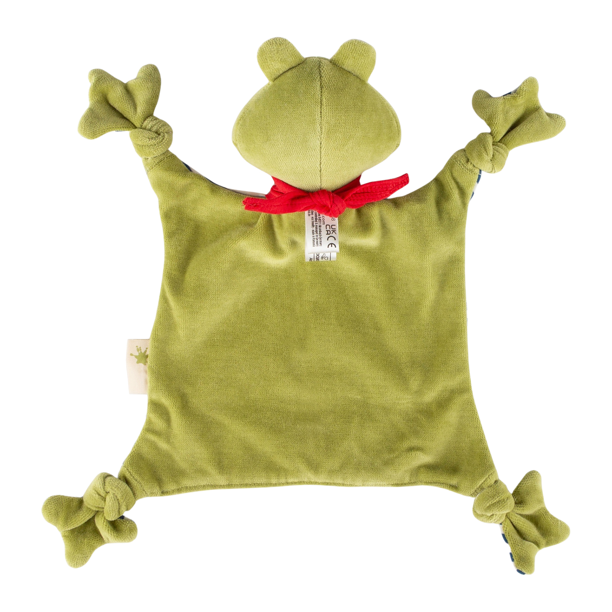 Organic baby comforter lovey frog, Green