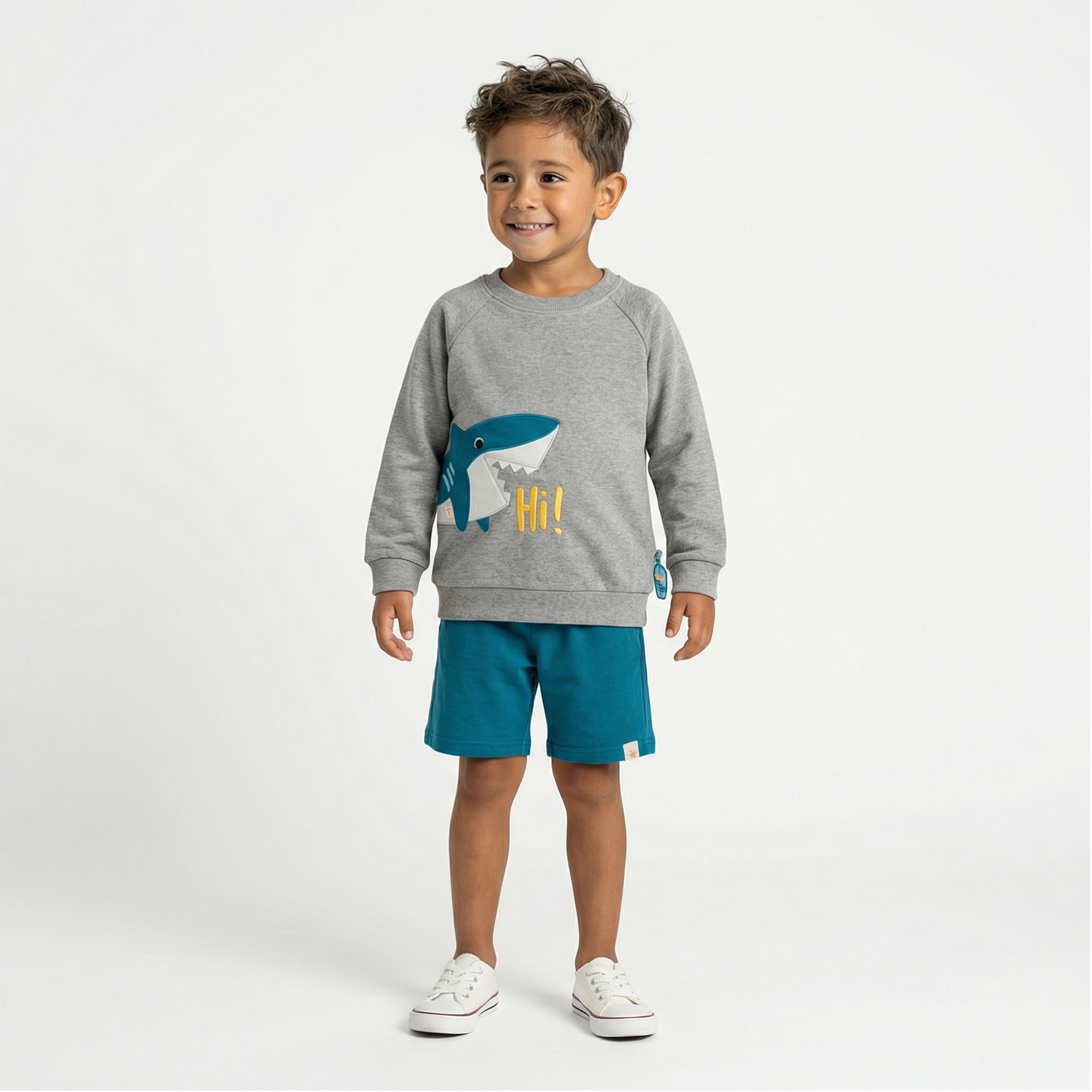 Kinder Bermuda mit Taschen, blaugrün