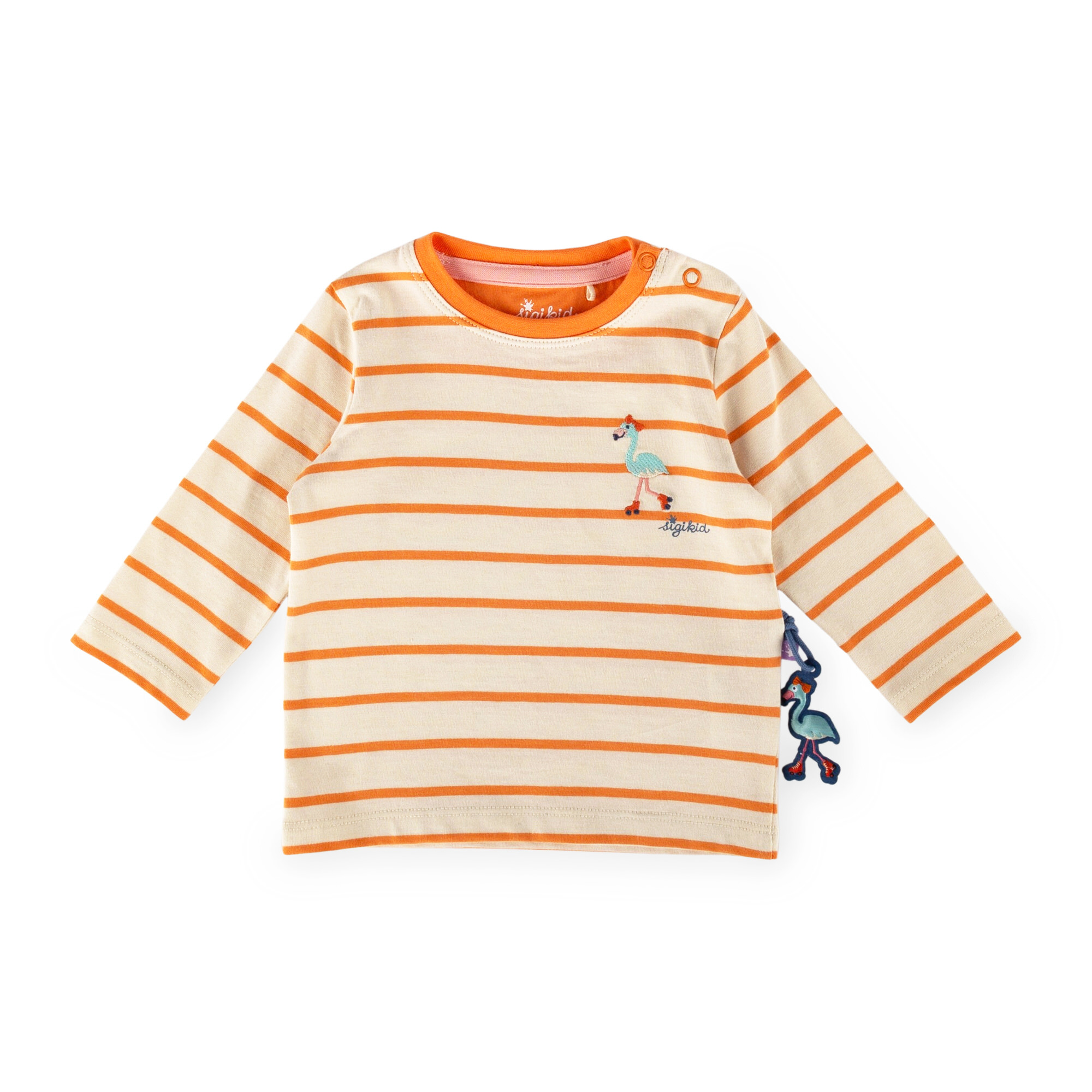 Baby Langarm Ringelshirt, orange-weiß Baby Langarm Ringelshirt, orange-weiß