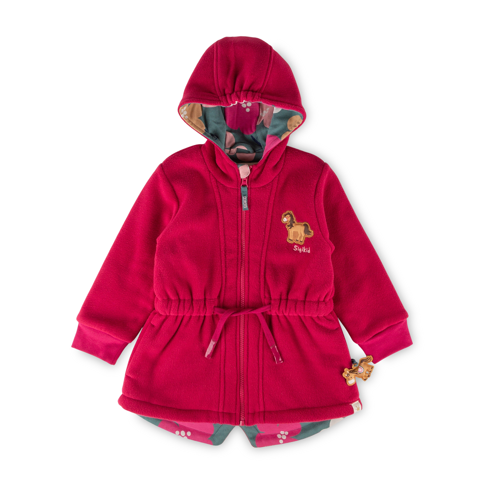 Kinder Fleecejacke Pony Love, dunkelrot Kinder Fleecejacke Pony Love, dunkelrot