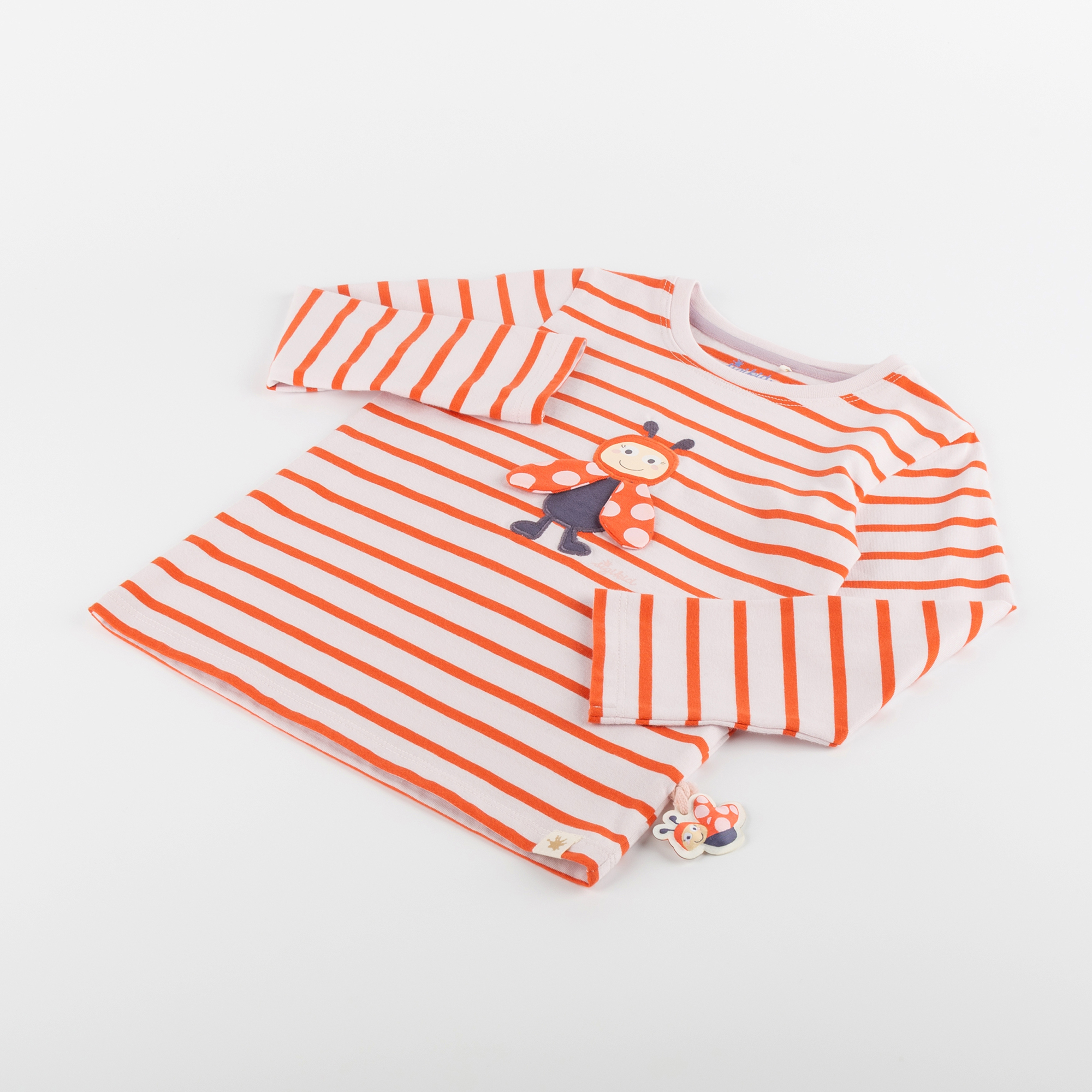 Striped children's long sleeve Tee ladybug Striped children's long sleeve Tee ladybug