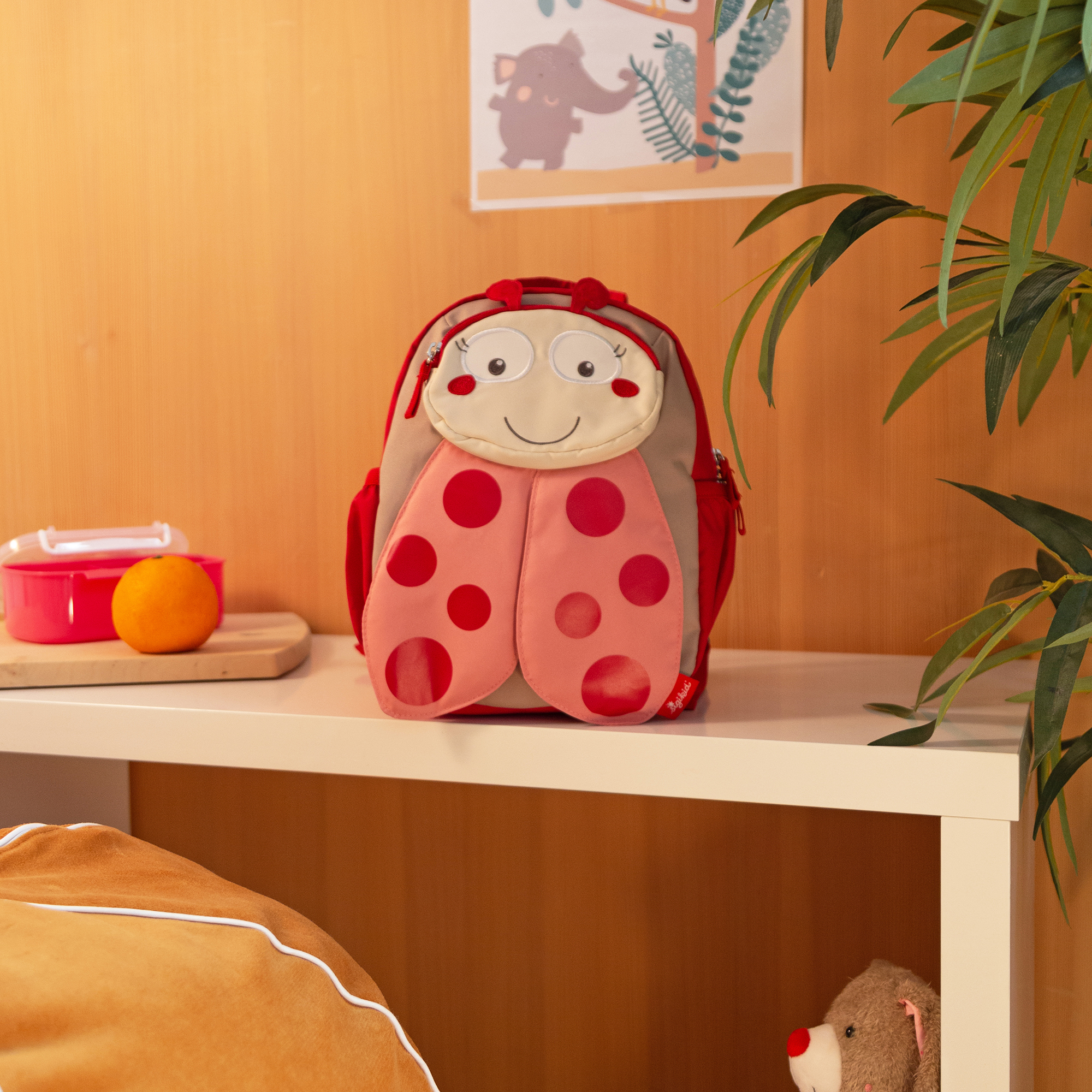 Kinder Pfötchen Rucksack Marienkäfer