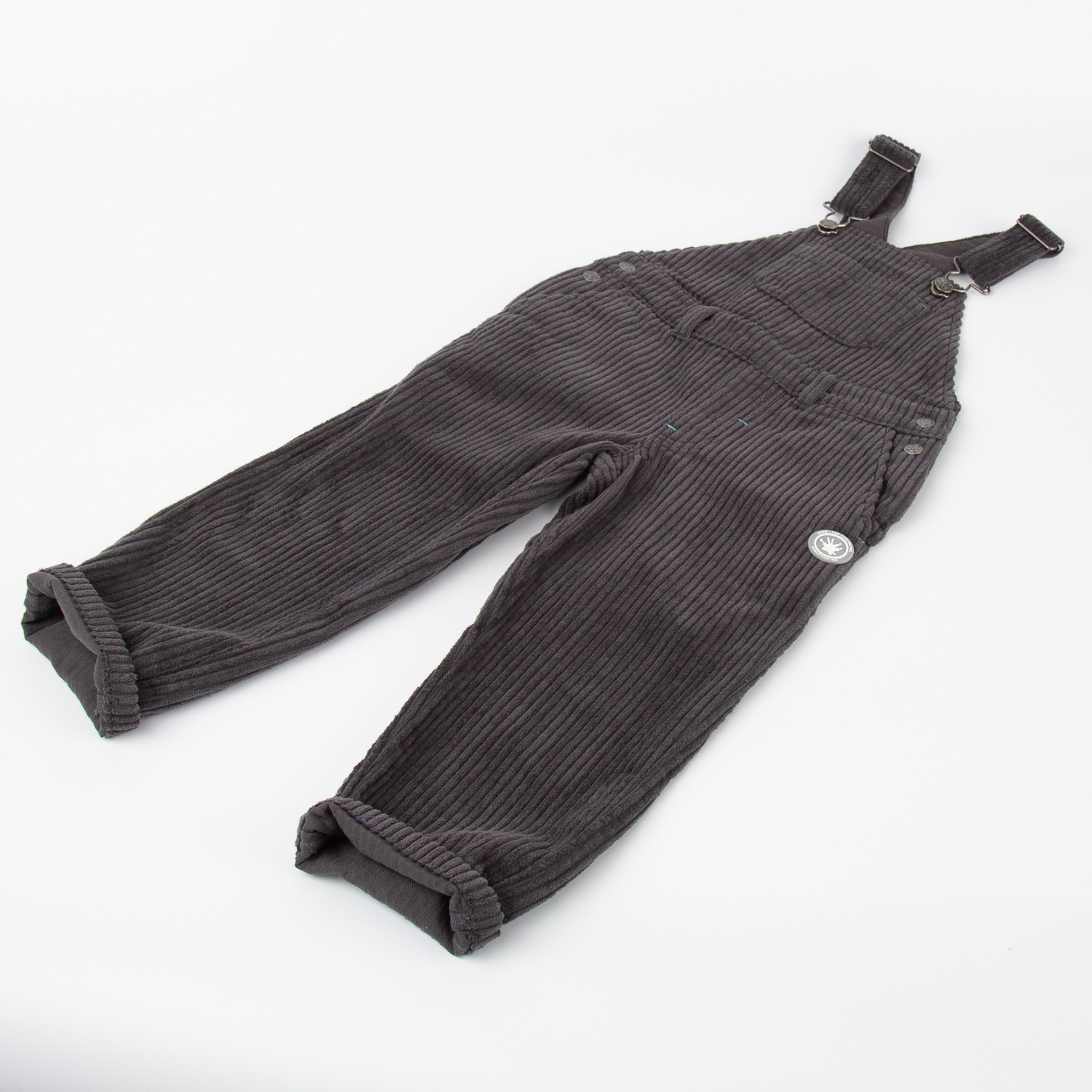 Dunkelgraue Kinder Latz-Cordhose Dunkelgraue Kinder Latz-Cordhose
